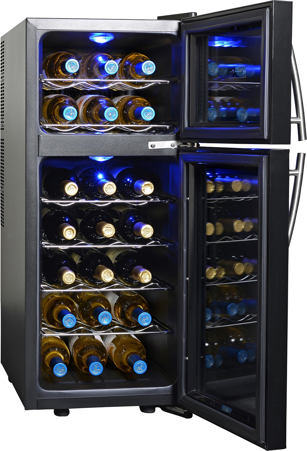 NewAir 13.5-in W 21-Bottle Capacity Black Dual Zone Cooling