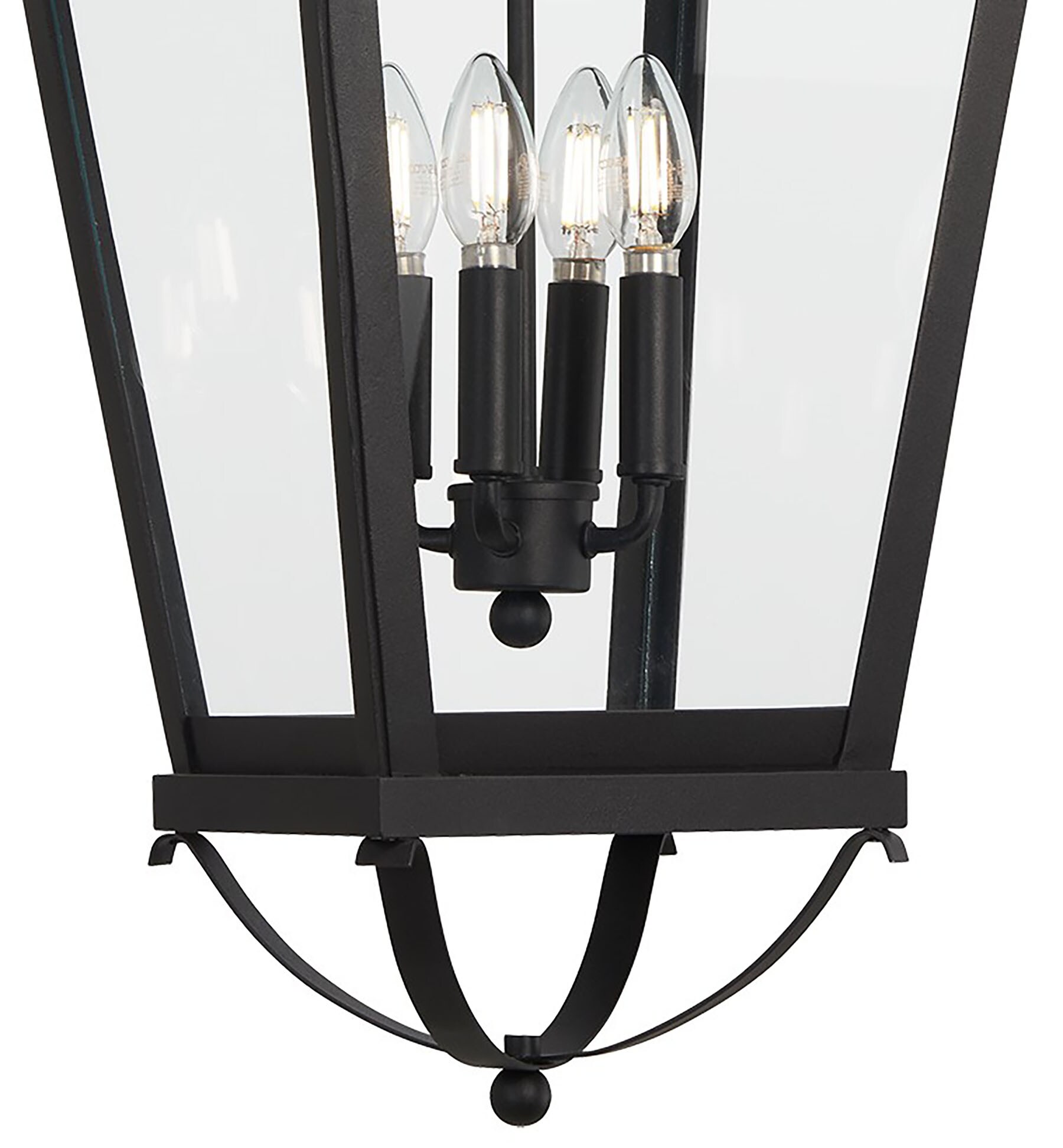 Savannah Sand Coal Clear Glass 4-Light Outdoor Pendant