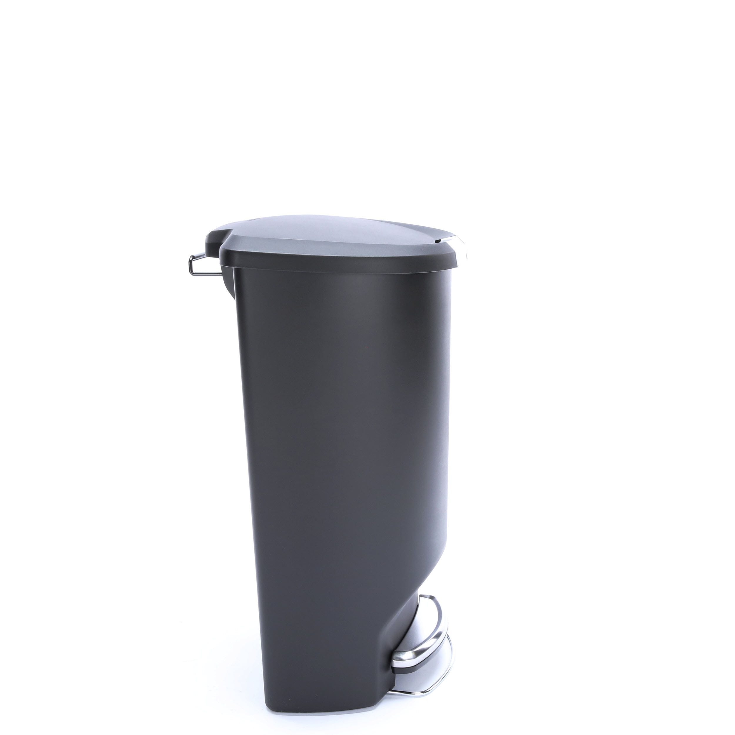 Details about   7L Round Metal Step Trash Can with Lid & Lifting Handle for Bathroom Kitchen 