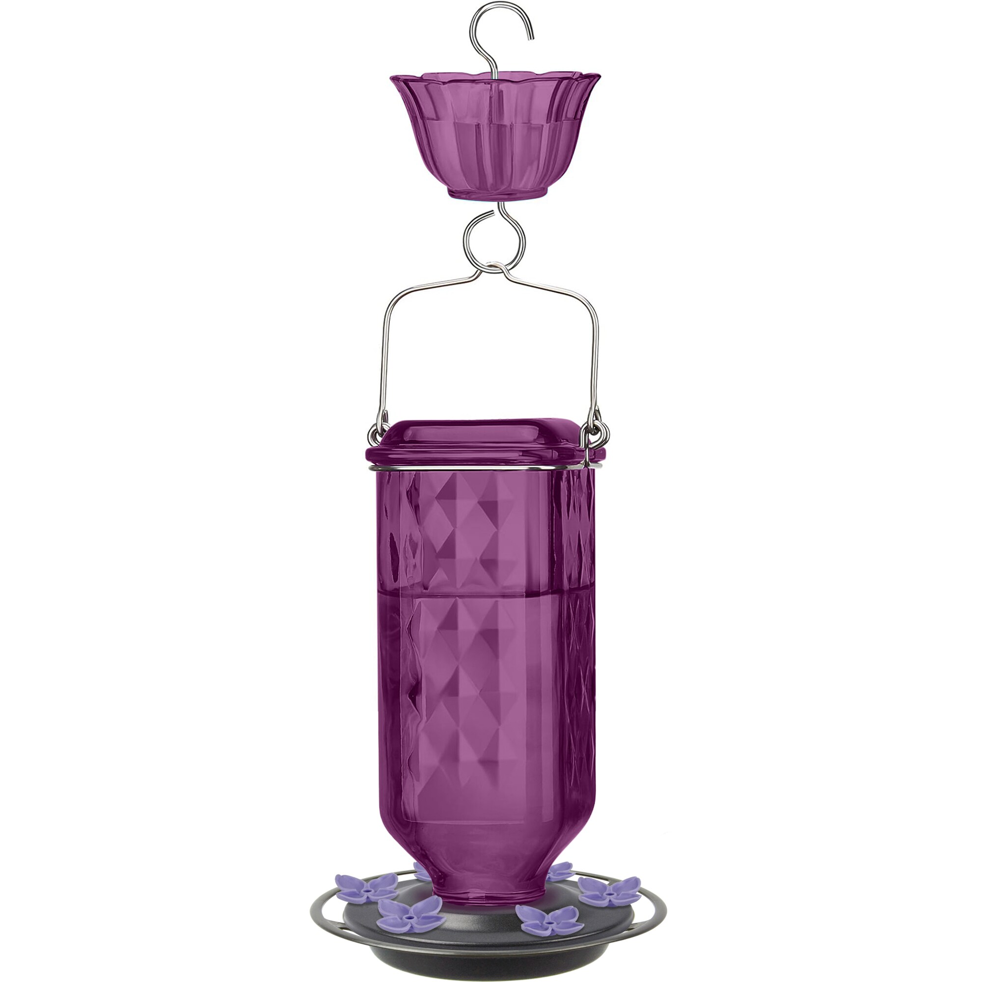 Wild Wings WWANTGHF8-AM-CP1 Glass Hanging Hummingbird Hummingbird feeder - 25-oz
