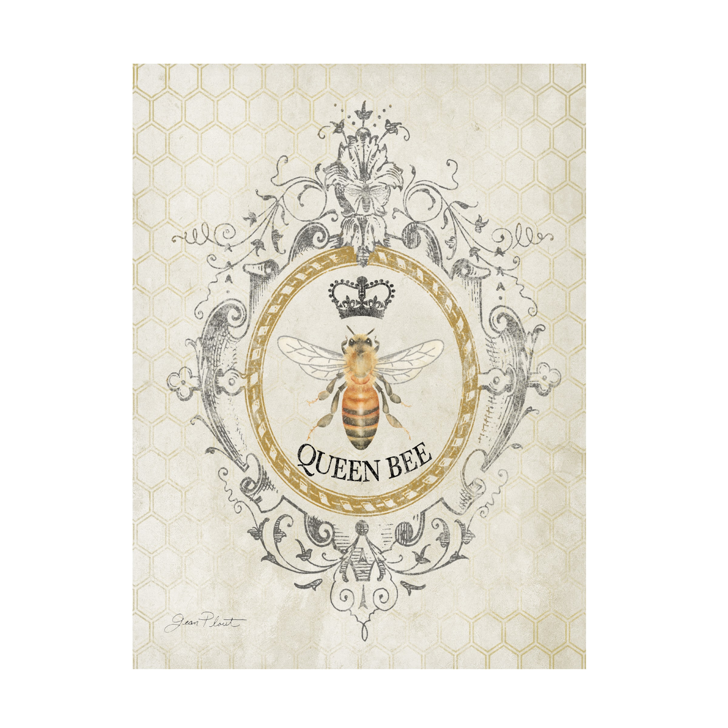 Trademark Fine Art - Jean Plout 'Queen Bee Collection B' Canvas Art