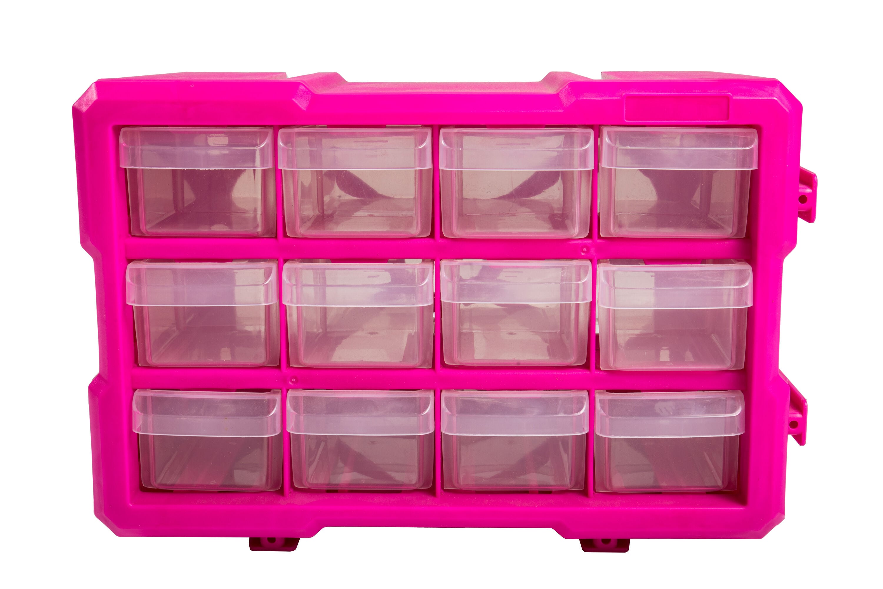 The Original Pink Box 12-Compartment Plastic Small Parts Organizer