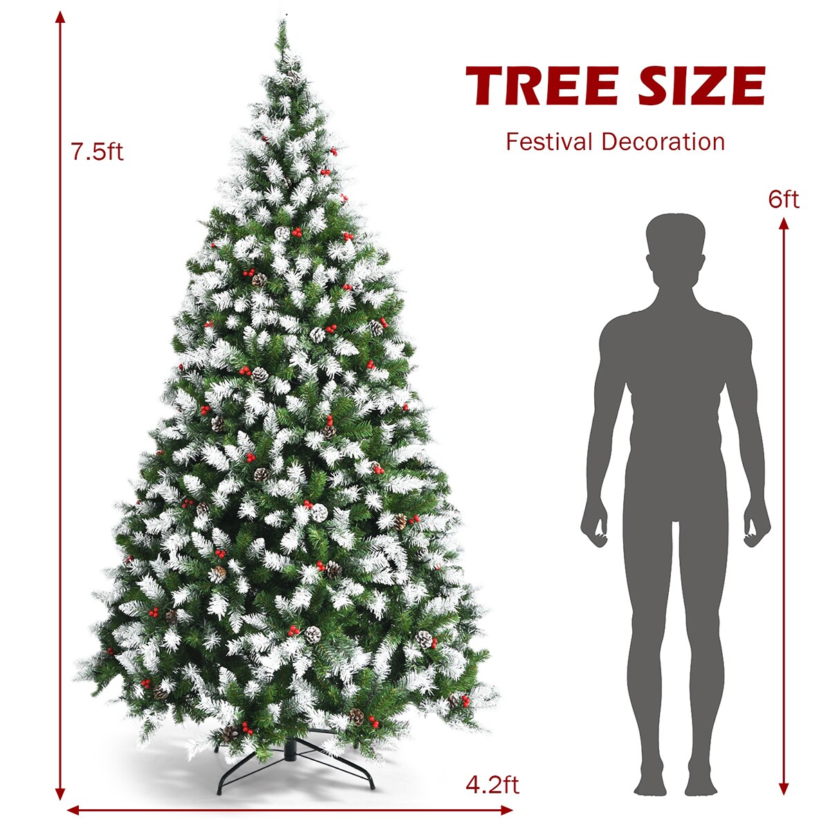 Forclover HYFASDCM61 Artificial-Christmas-Trees - View #2