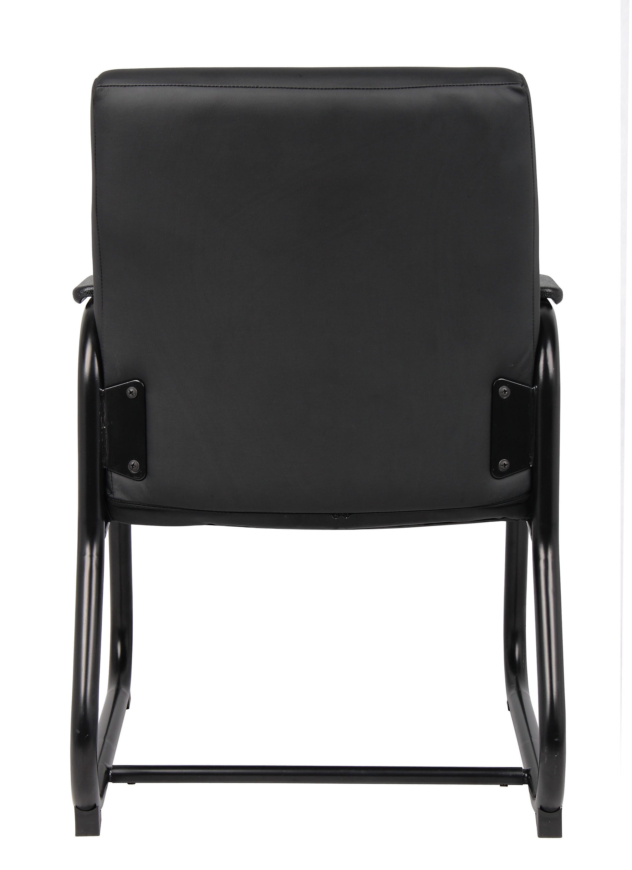 Sleek Minimalist Heavy Duty Guest Chair in Black Caressoft