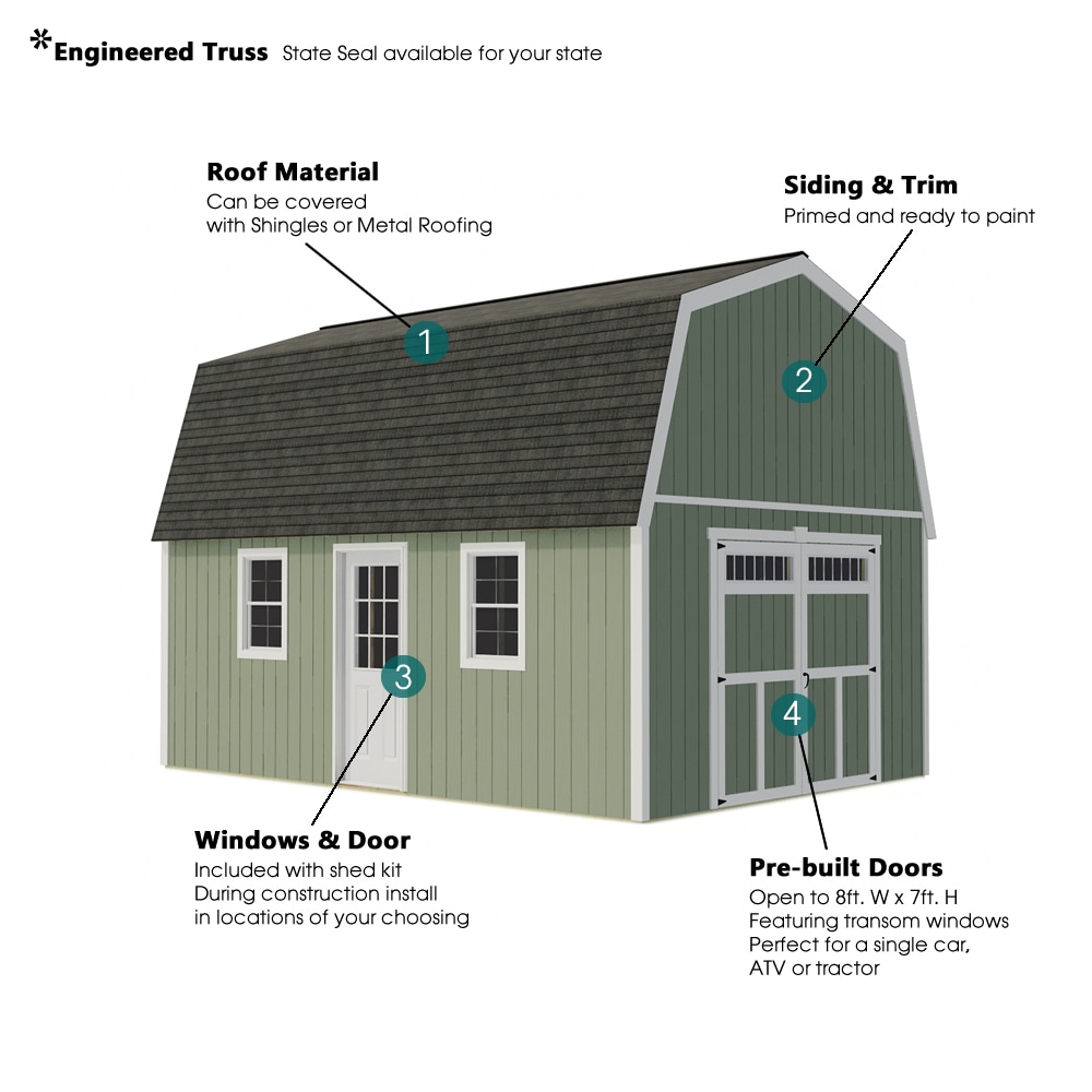 Best Barns PWOOD1428 Wood-Storage-Buildings - View #5