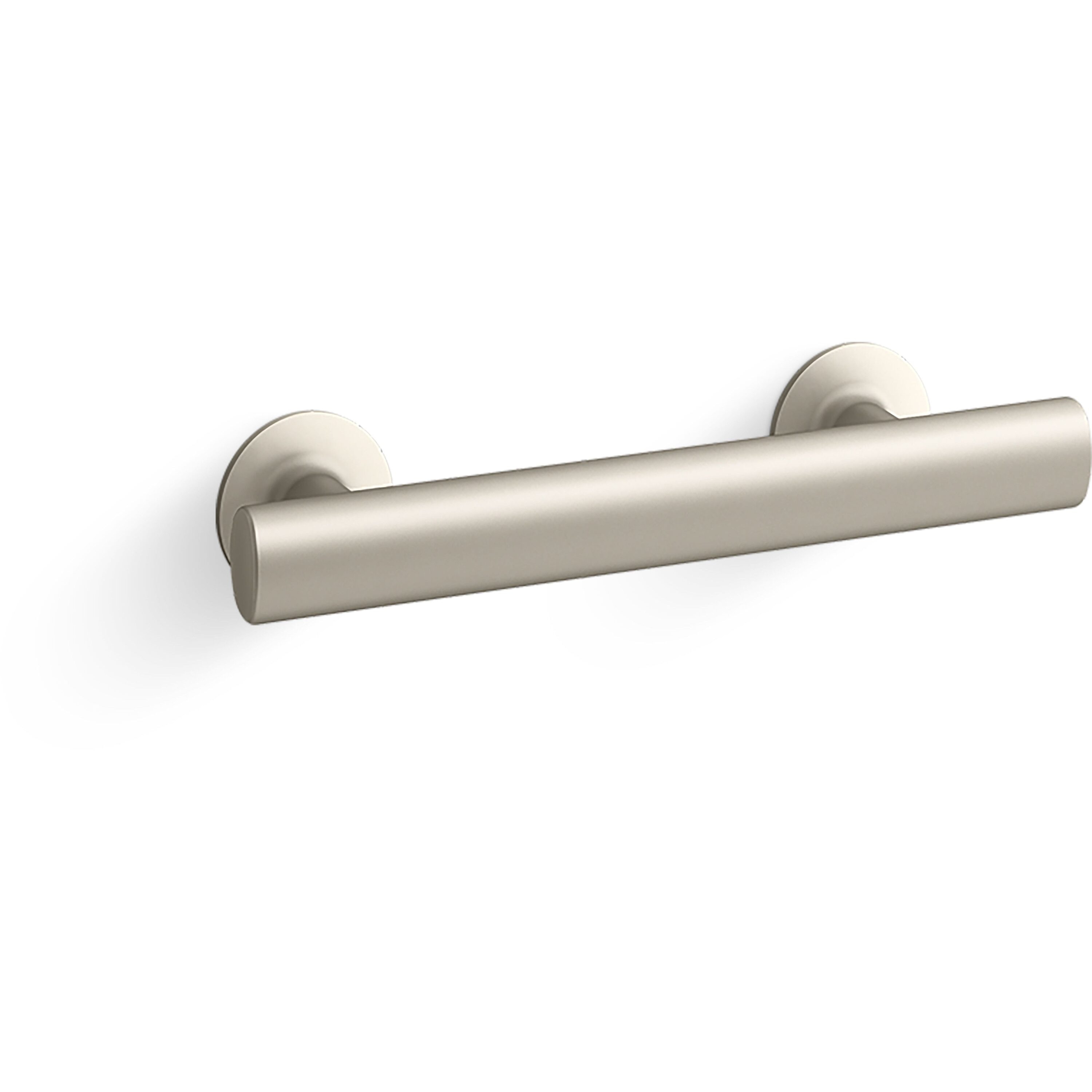 Sterling 80001012-N 9.5-in Nickel Frame/Glass Wall mount Grab Bar ( 250-lb Weight Capacity )