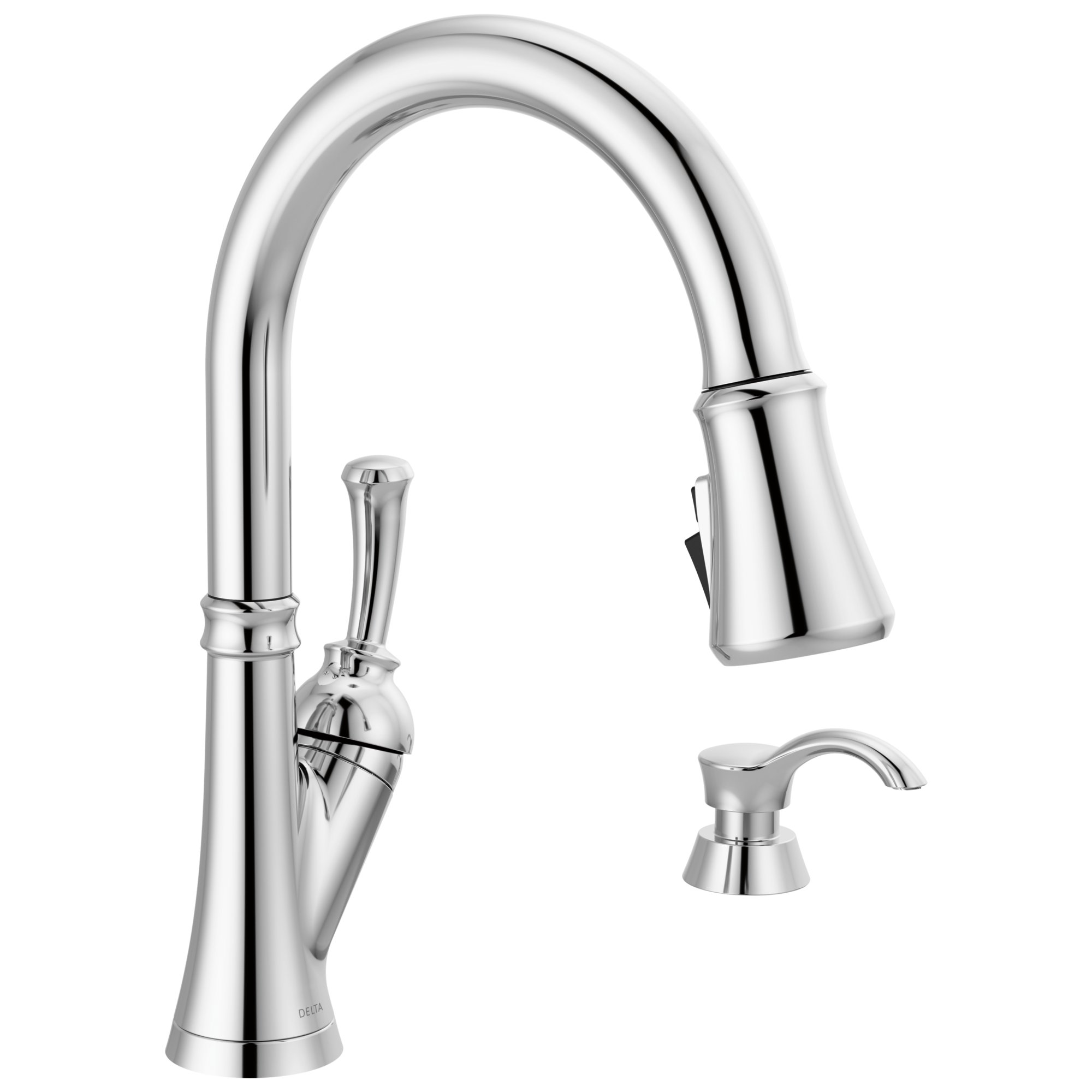 Delta Signature Chrome Finish Single Handle Pull-out Spray Kitchen Faucet 416873 for sale online 
