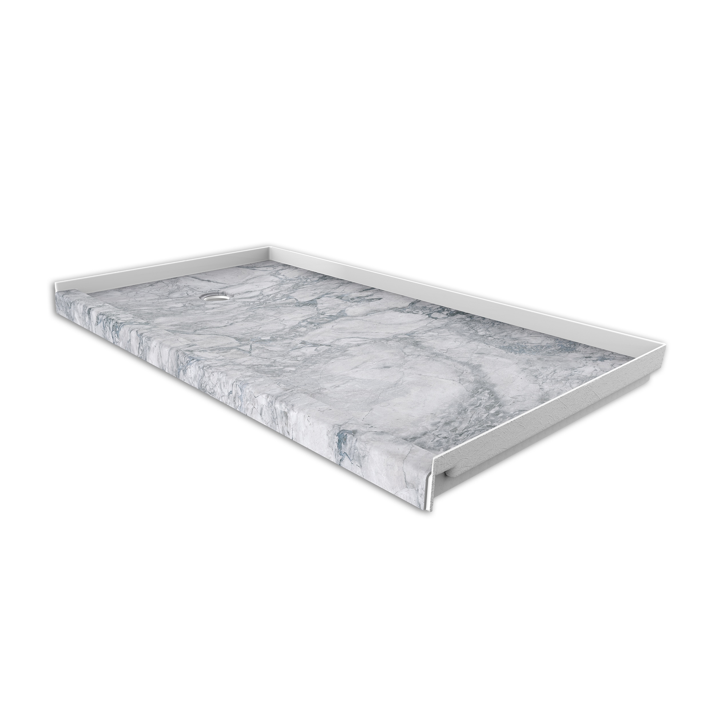FlexStone FLXSBL6032EV 32-in W x 60-in L Everest Single Threshold Rectangle Shower pan base with 2.625-in H Threshold (Left Drain)