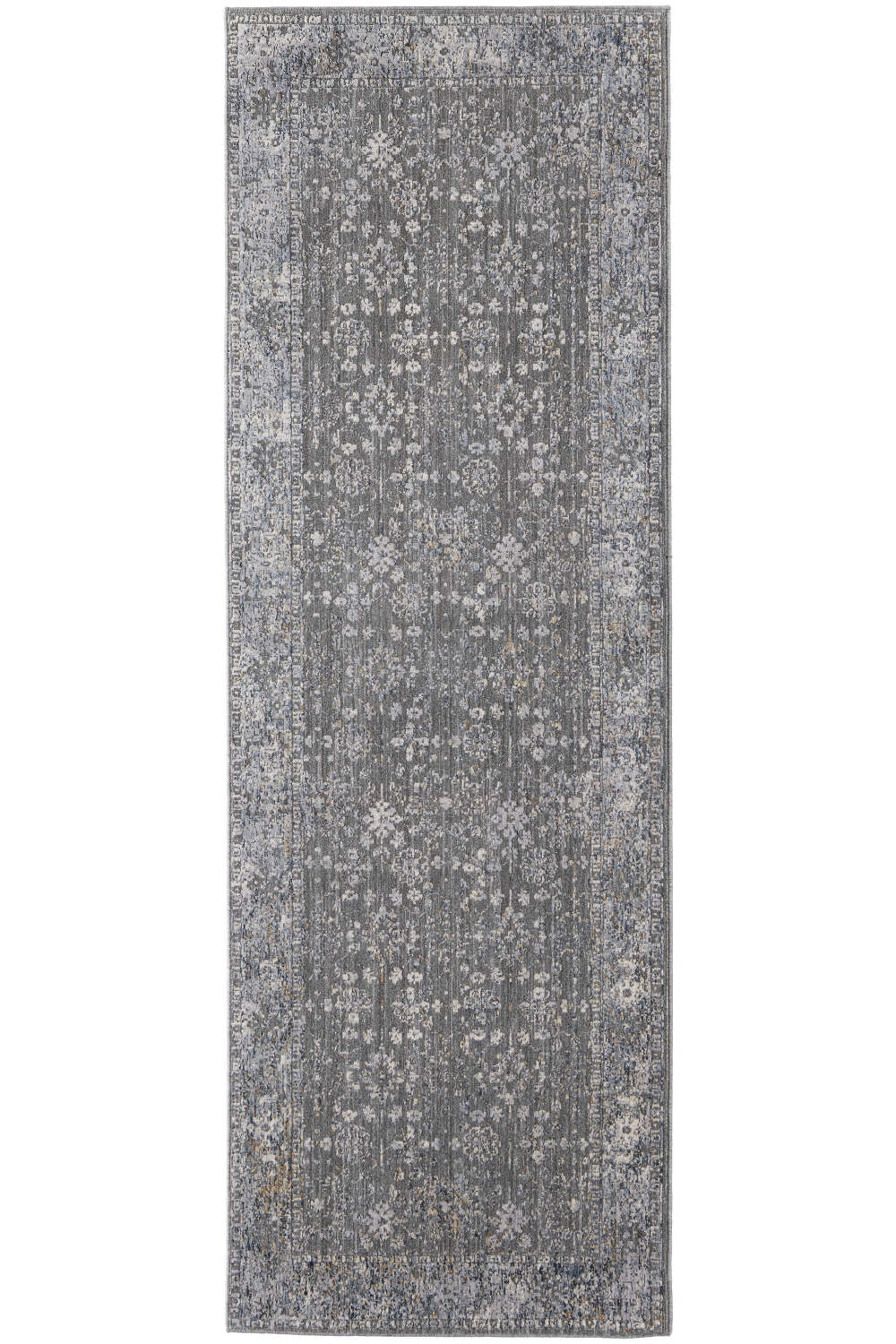 Room Envy THAR39CYCHLBLUICT 3 x 8 (ft) Loomed Polyester Taupe/Gray/Orange Rectangular Indoor Runner rug