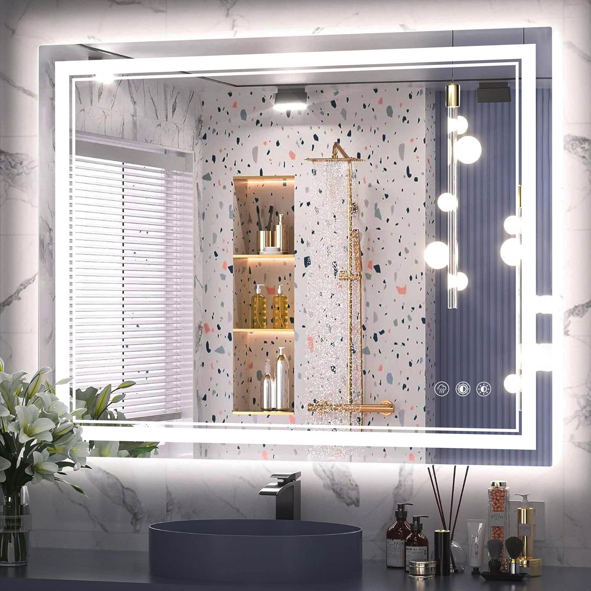 Bybafun YD5100008 Framed-Bath-Mirrors - View #2