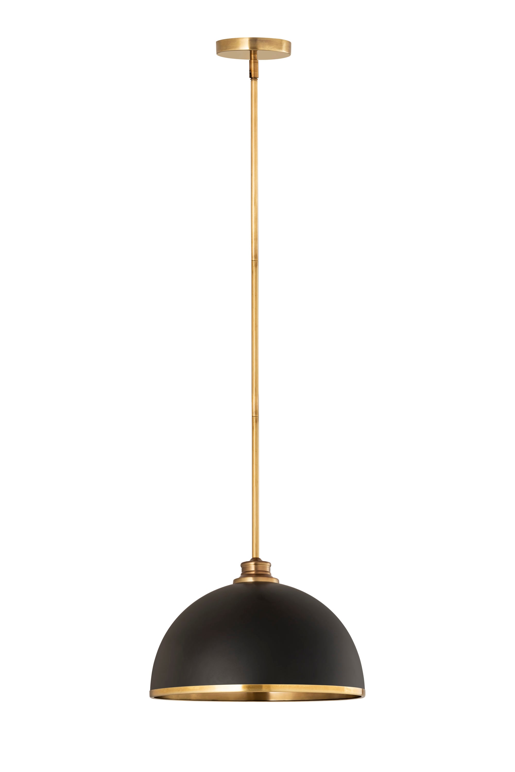 Z-Lite Landry Rubbed Brass Modern/Contemporary Dome Hanging Pendant ...