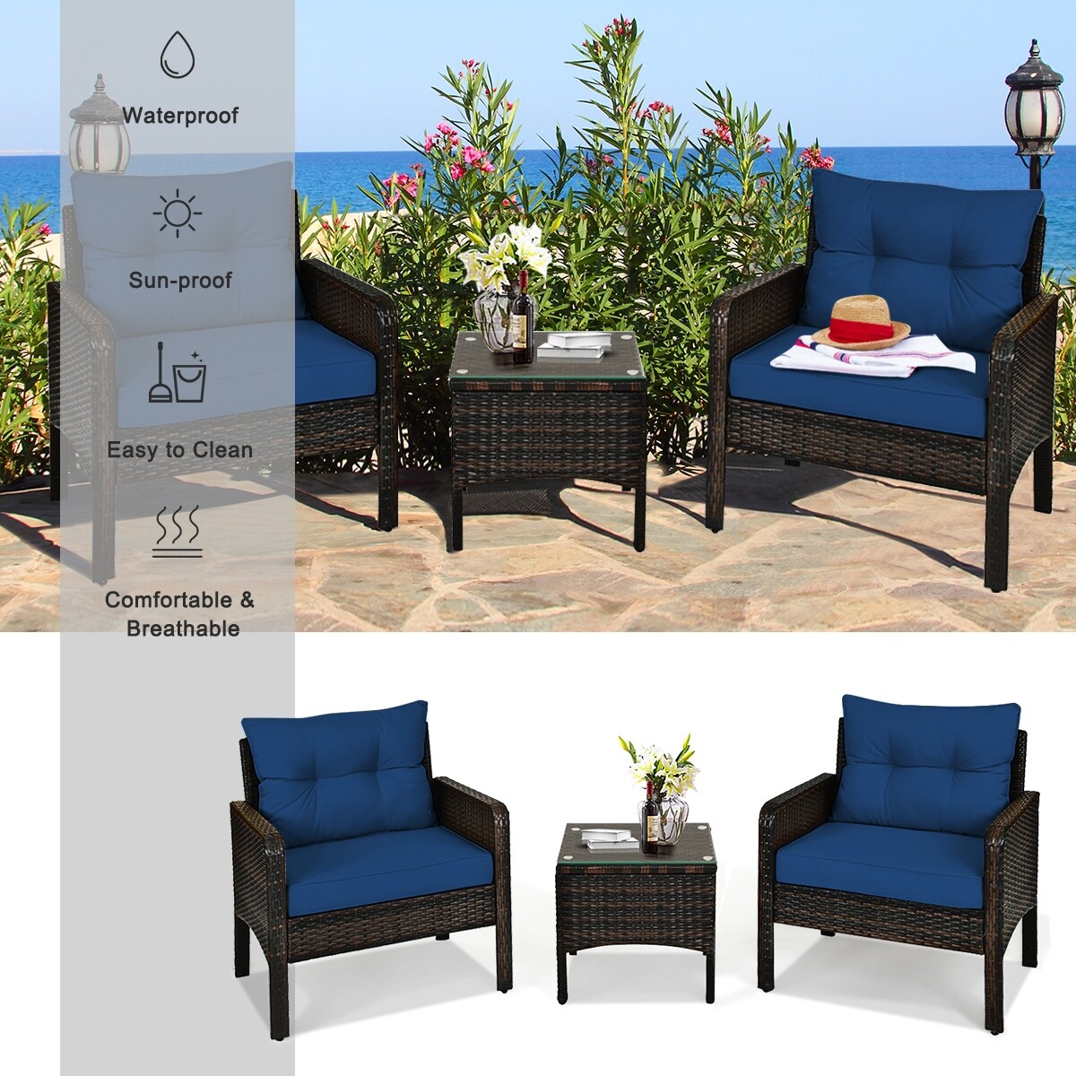 Slickblue D-CO-YN93686WH Patio-Conversation-Sets - View #3