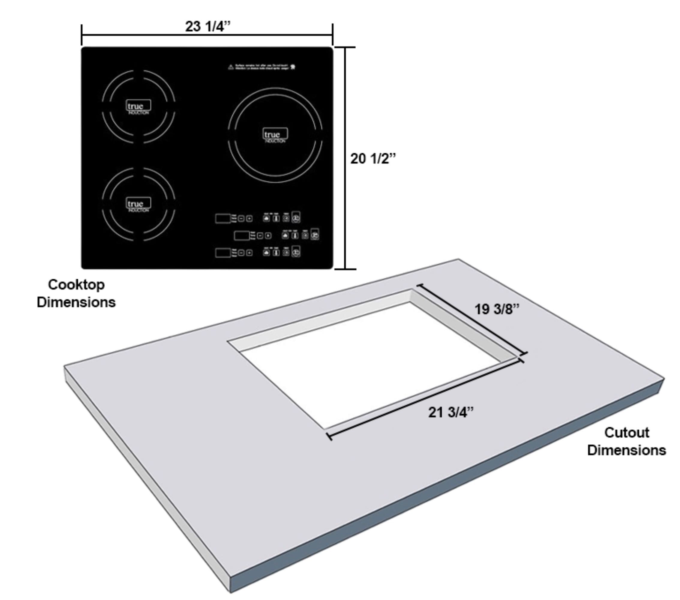 True Induction TI-3B Induction-Cooktops - View #6
