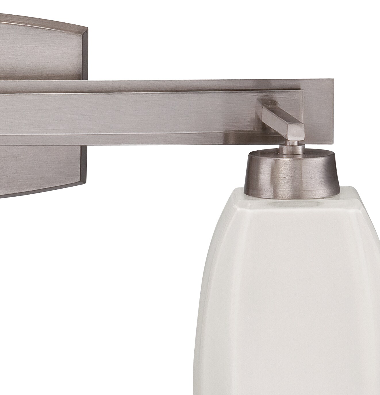 Satin Nickel 3-Light Vanity with Frosted Glass Shades