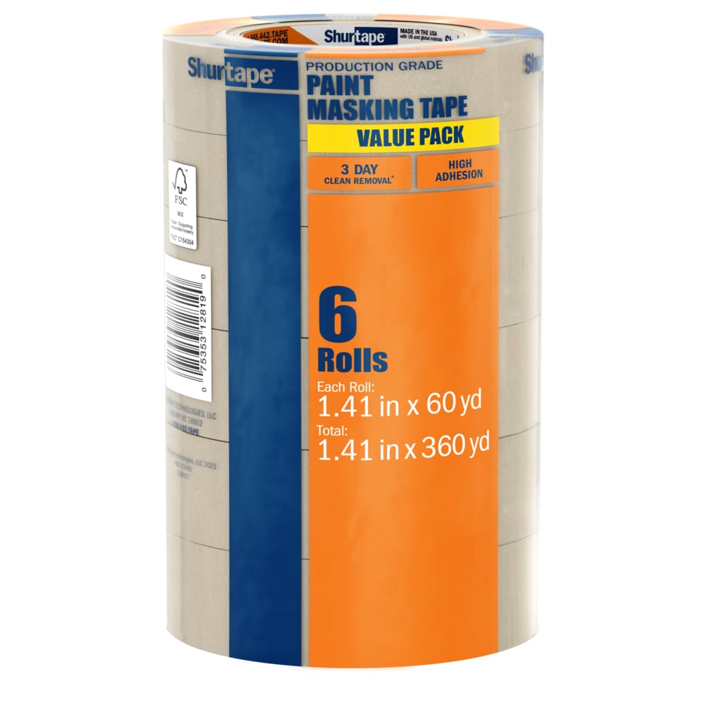 Scotch 2020 Contractor Grade 6-Pack 1.41-in x 60 Yard(s) Masking Tape in  the Masking Tape department at
