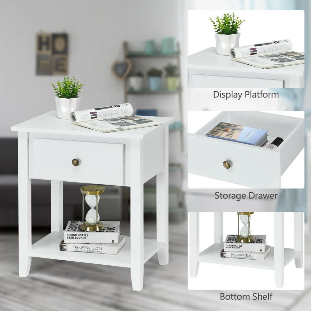 WELLFOR HW-HLY-66561WH nightstands - View #4