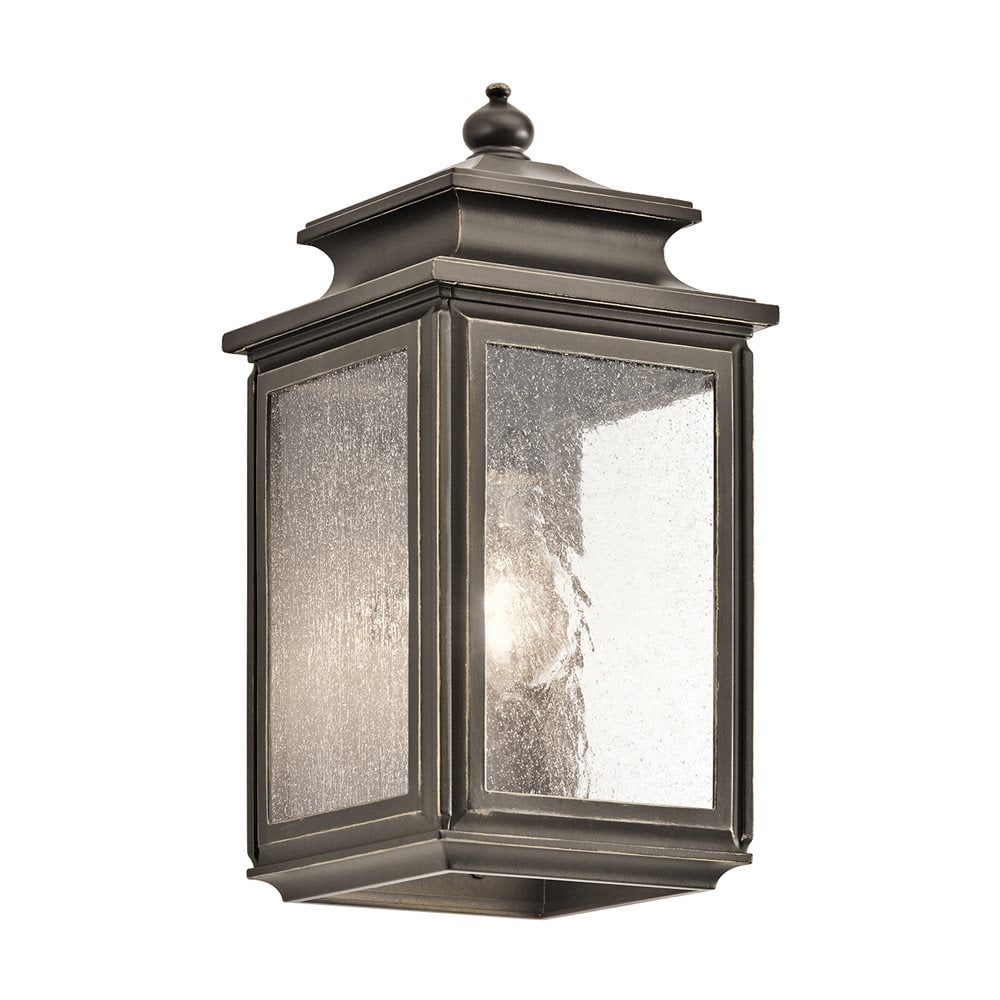 Kichler 49501OZ Wiscombe Park 1 -Light 12.25-in H Bronze Hardwired Outdoor Wall Light