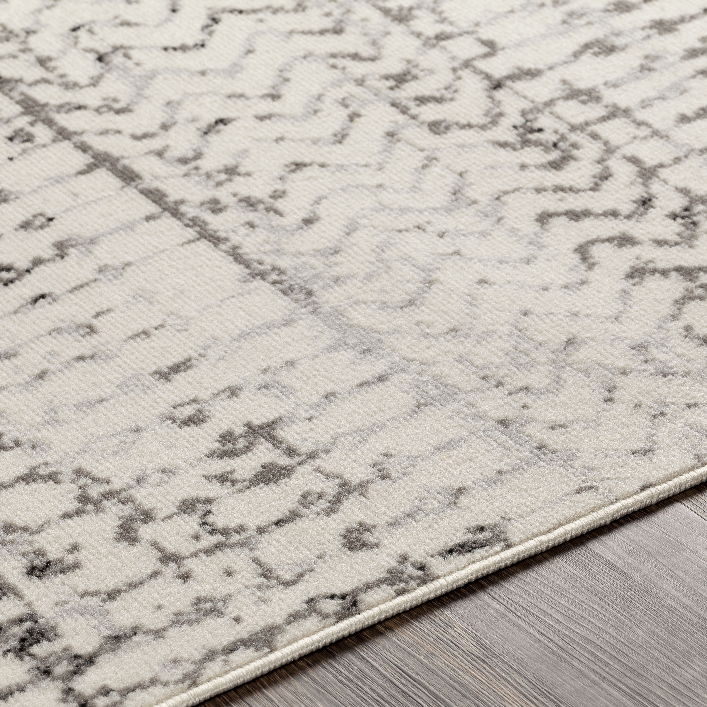Reversible Easy Care Synthetic 8' x 10' Gray Spot Rug