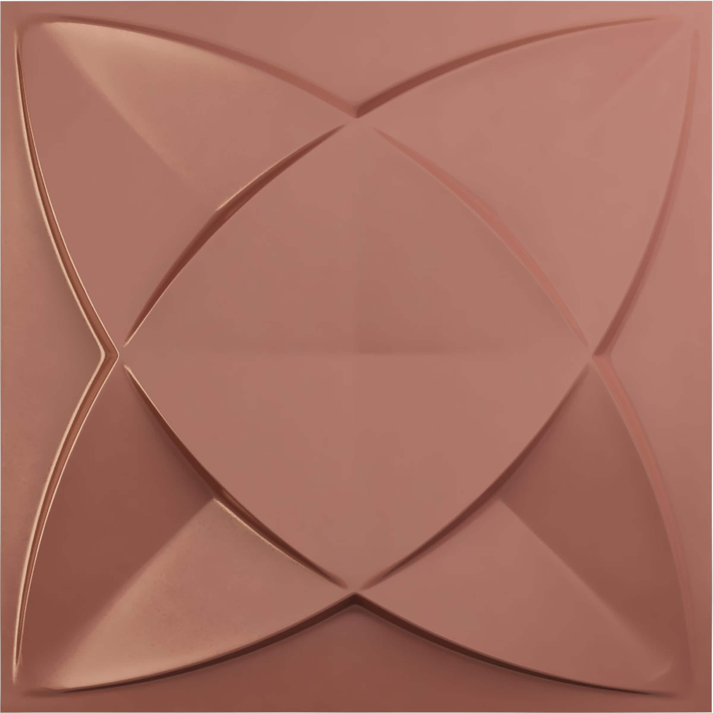 Ekena Millwork WP20X20SWFCP 19-5/8-in x 19-5/8-in Embossed Paintable/Stainable Pink PVC Wall Panel (