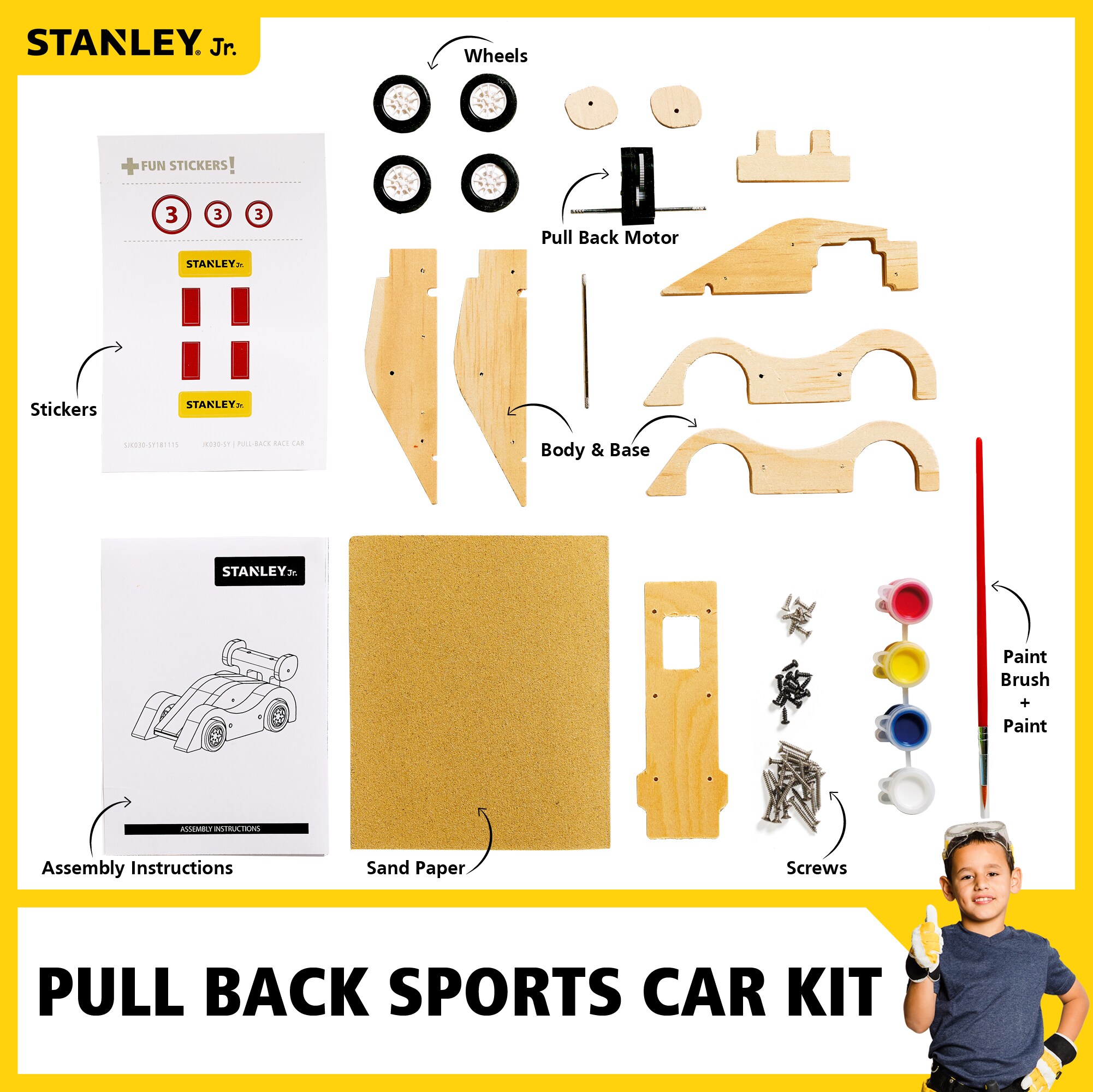 Stanley Jr. OLJK030-SY Kids-Woodworking-Project-Kits - View #3