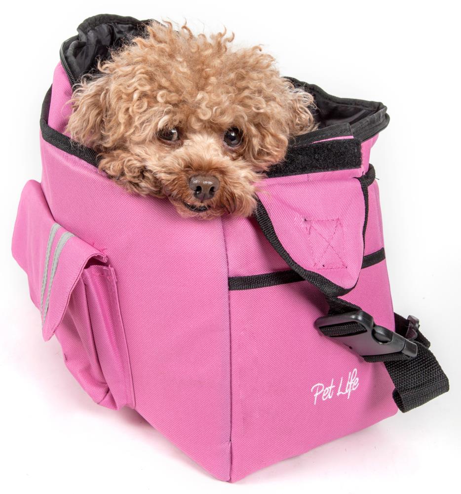 PET LIFE Airline Approved Pink Sporty Folding Zippered Mesh Carrier - LG  B7PKLG - The Home Depot