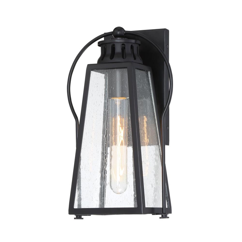Minka Lavery 72701-66A Halder Bridge 1 -Light 12.75-in H Matte Black Hardwired Outdoor Wall Light