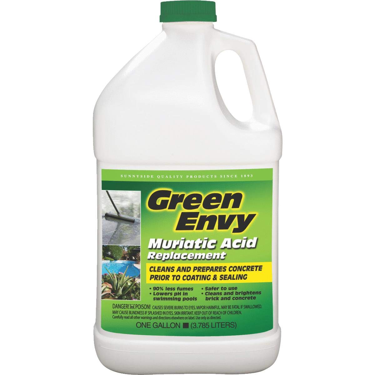 Sunnyside 610G1 Green Envy Muriatic Acid Cleans Preps Concrete Gallon - Quantity 4 #610G1-AB05