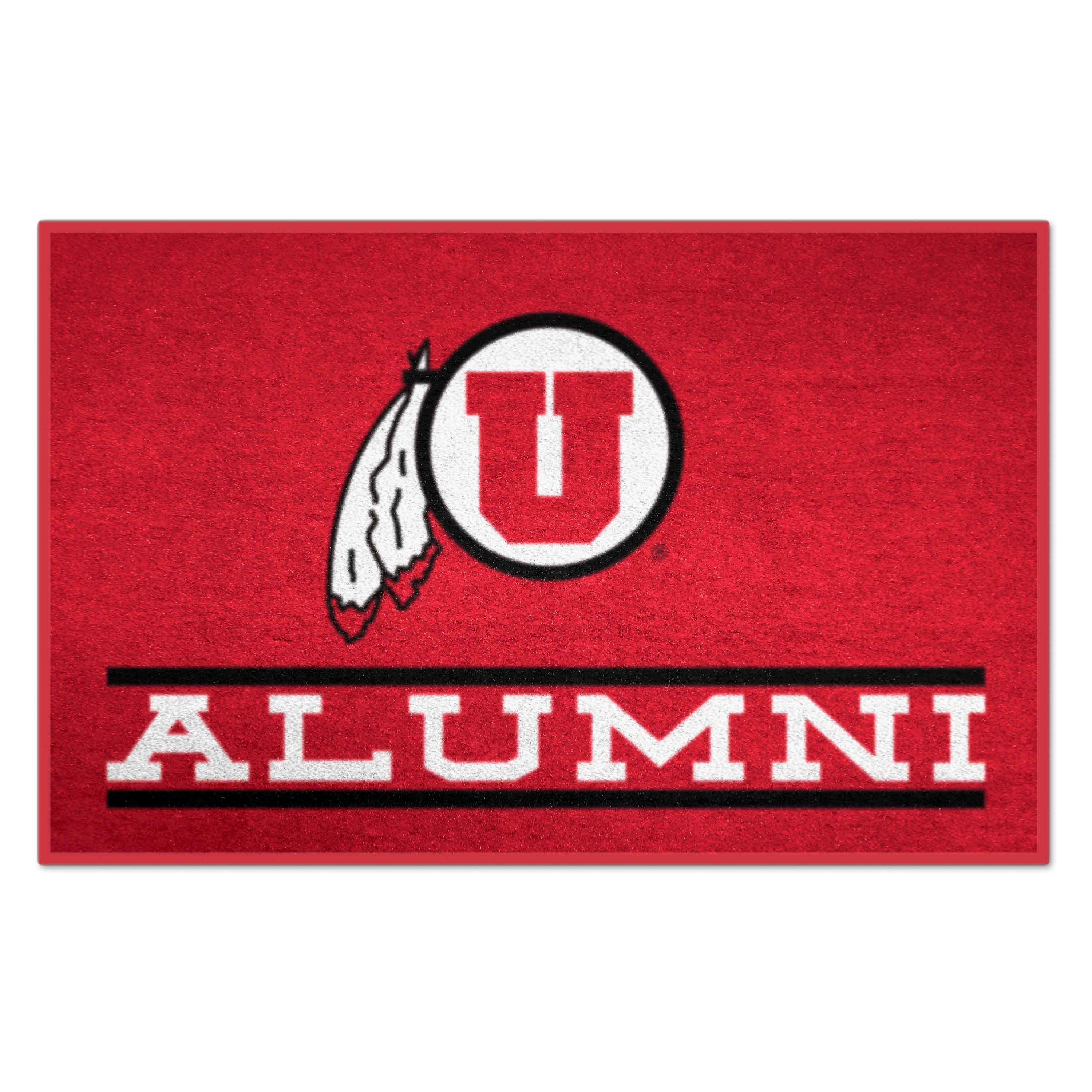 FANMATS 18358 Utah Utes 30-in x 19-in Red Nylon Indoor or outdoor Decorative Sports Door Mat