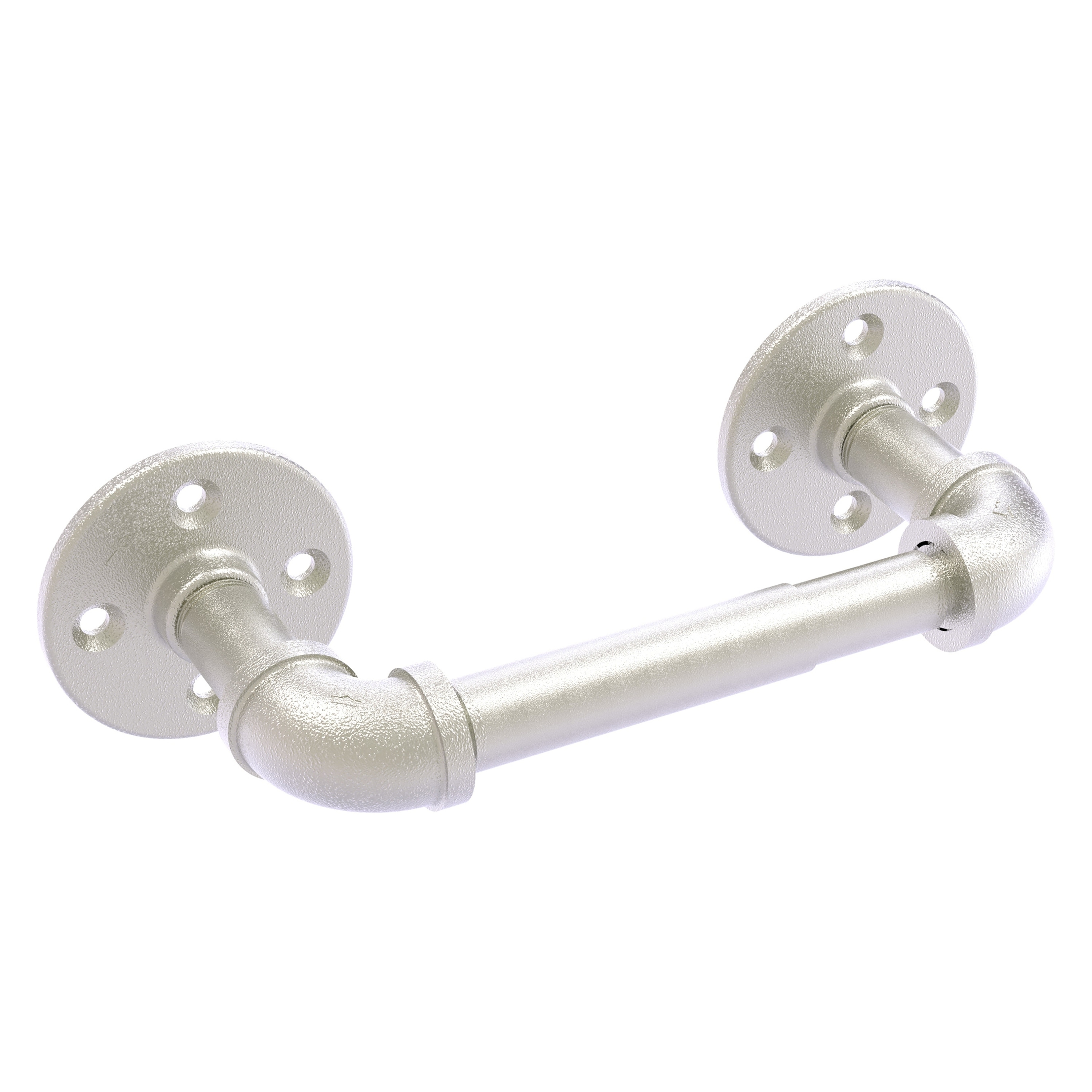 Allied Brass P-120-TP-SN Pipeline Satin Nickel Wall mount Double post Toilet Paper Holder 1 -Rolls with Storage