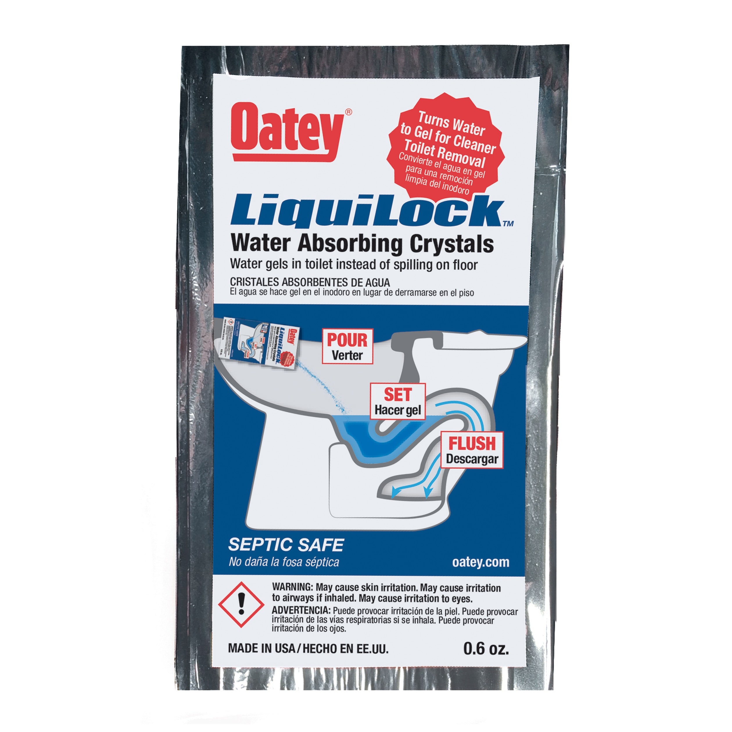 Oatey LiquiLock Clear Toilet Water Solidifier in the Toilet Hardware &  Accessories department at Lowes.com