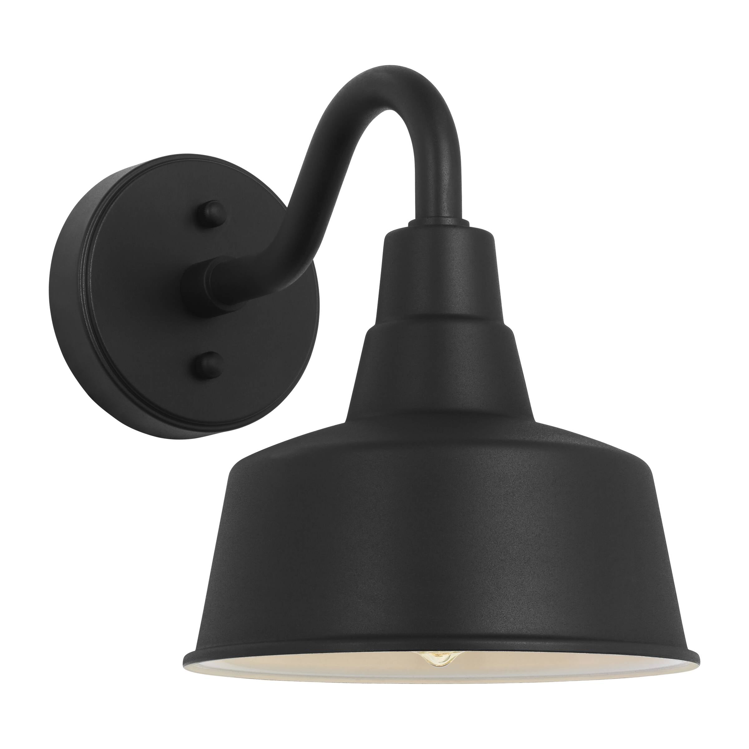 Generation Lighting SLO1181TXB Barn Light 1 -Light 10-in H Black Hardwired Dark Sky Outdoor Wall Light