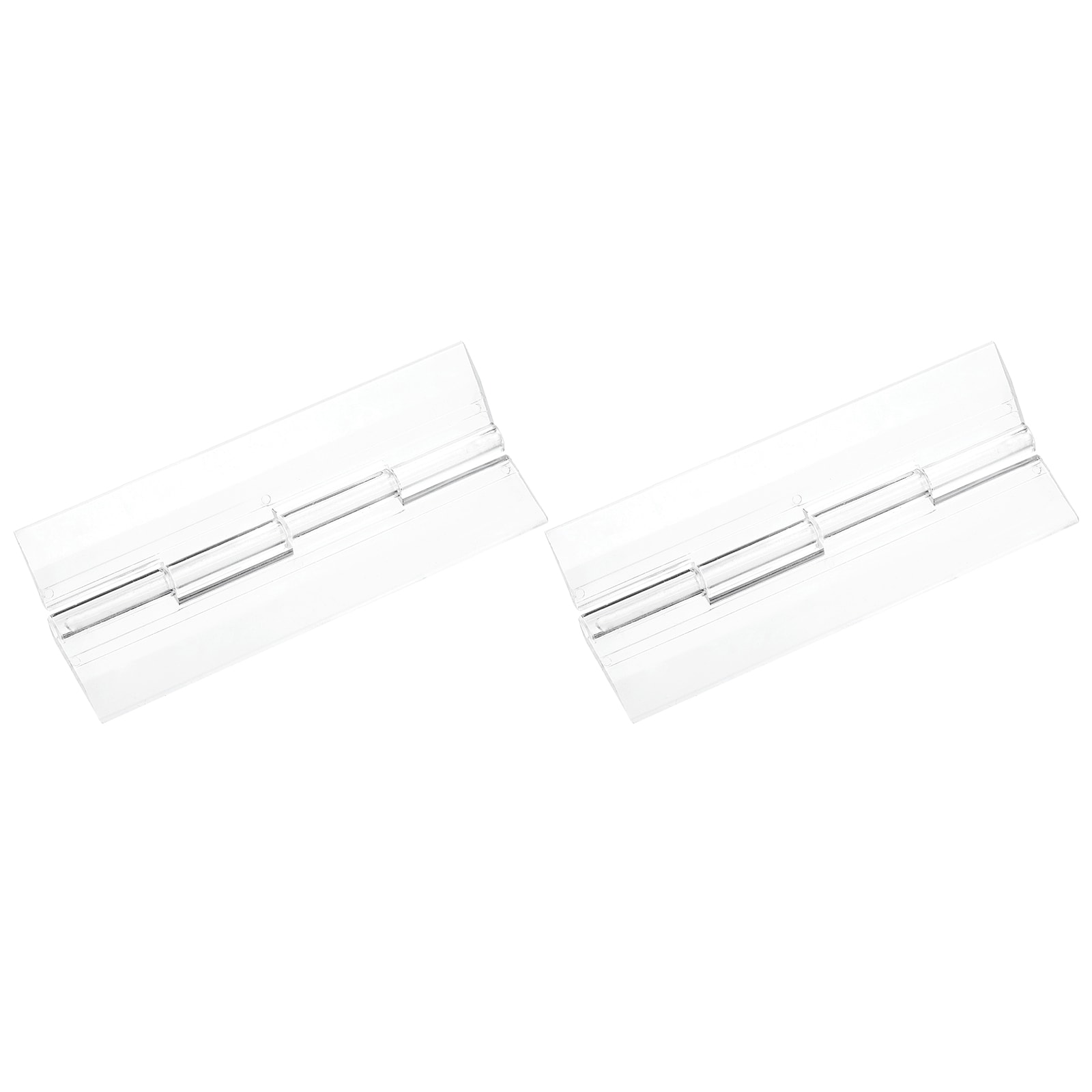 Unique Bargains 2Pcs Acrylic Hinges Clear Acrylic Folding Hinge Transparent Hardware Hinge for Box Case Handicrafts 100x42mm/3.9x1.7inch