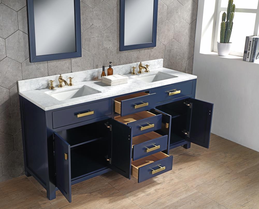 Royal Boca 72 inch Blue Double Sink Bathroom Vanity *On