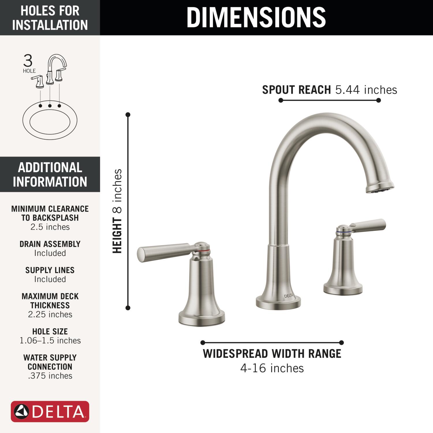 Delta 3535-SSMPU-DST Lavatory-Faucets - View #4