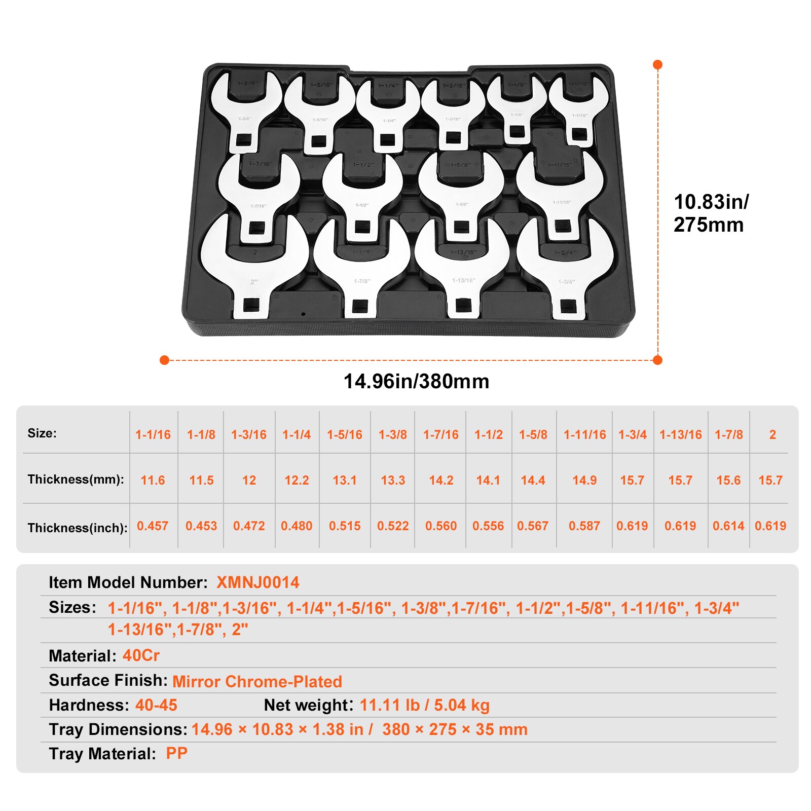 VEVOR SCNJBSTZJT1203454V0 Wrench-Sets - View #7