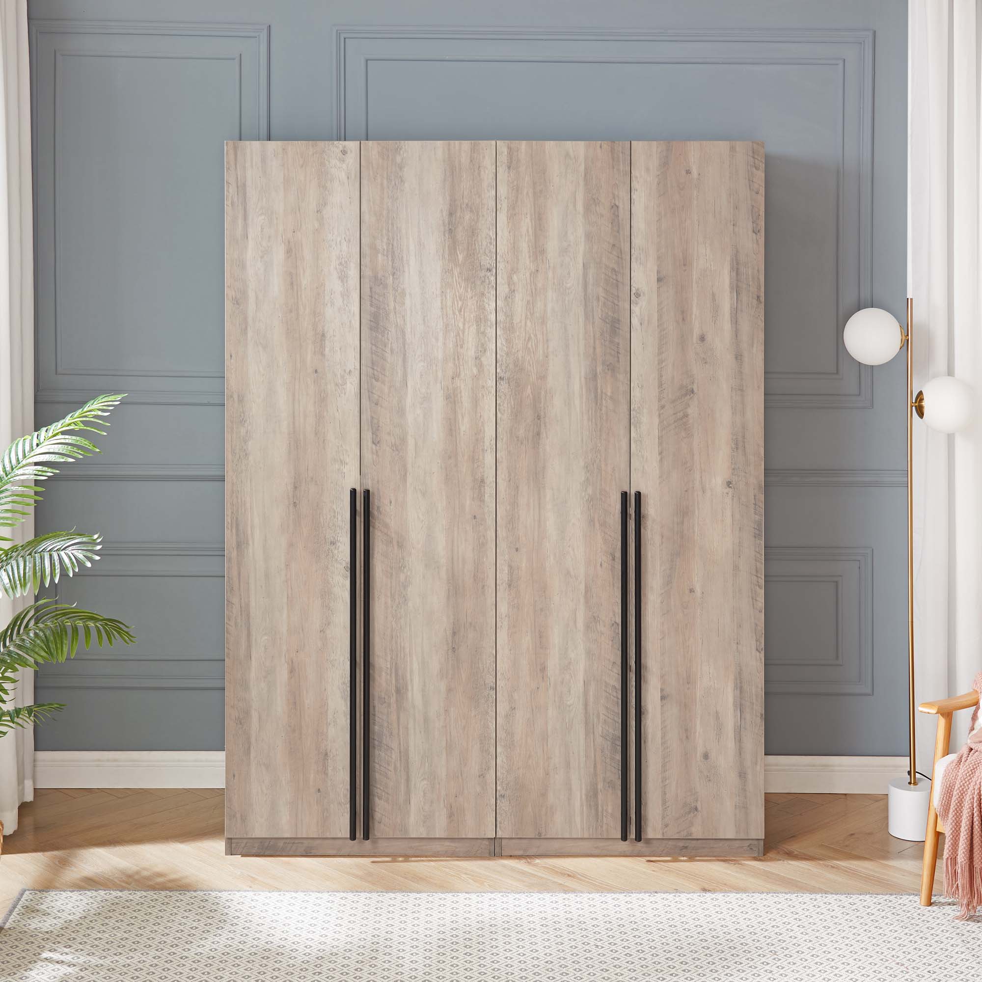 Manhattan Comfort 2-WC003-GY Grey Full Bedroom Set