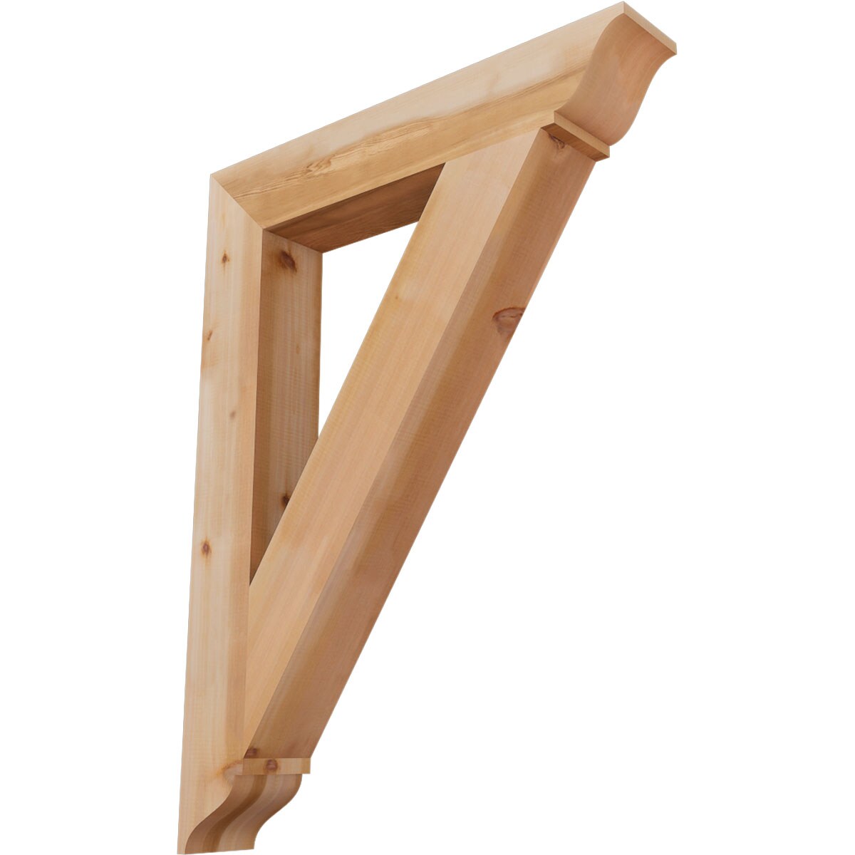 Ekena Millwork BKT06X36X48TRA01SWR Traditional traditional smooth 5-1/2-in x 36-in x 48-in Western red cedar Brown Wood Standard bracket