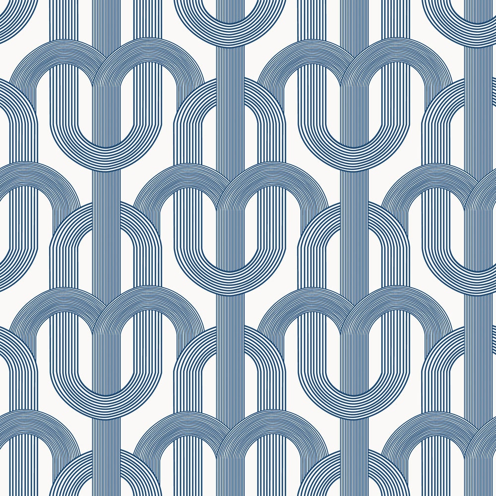 Tempaper LA15095 28-Sq. Feet Blue Vinyl Abstract Self-adhesive Peel and Stick Wallpaper