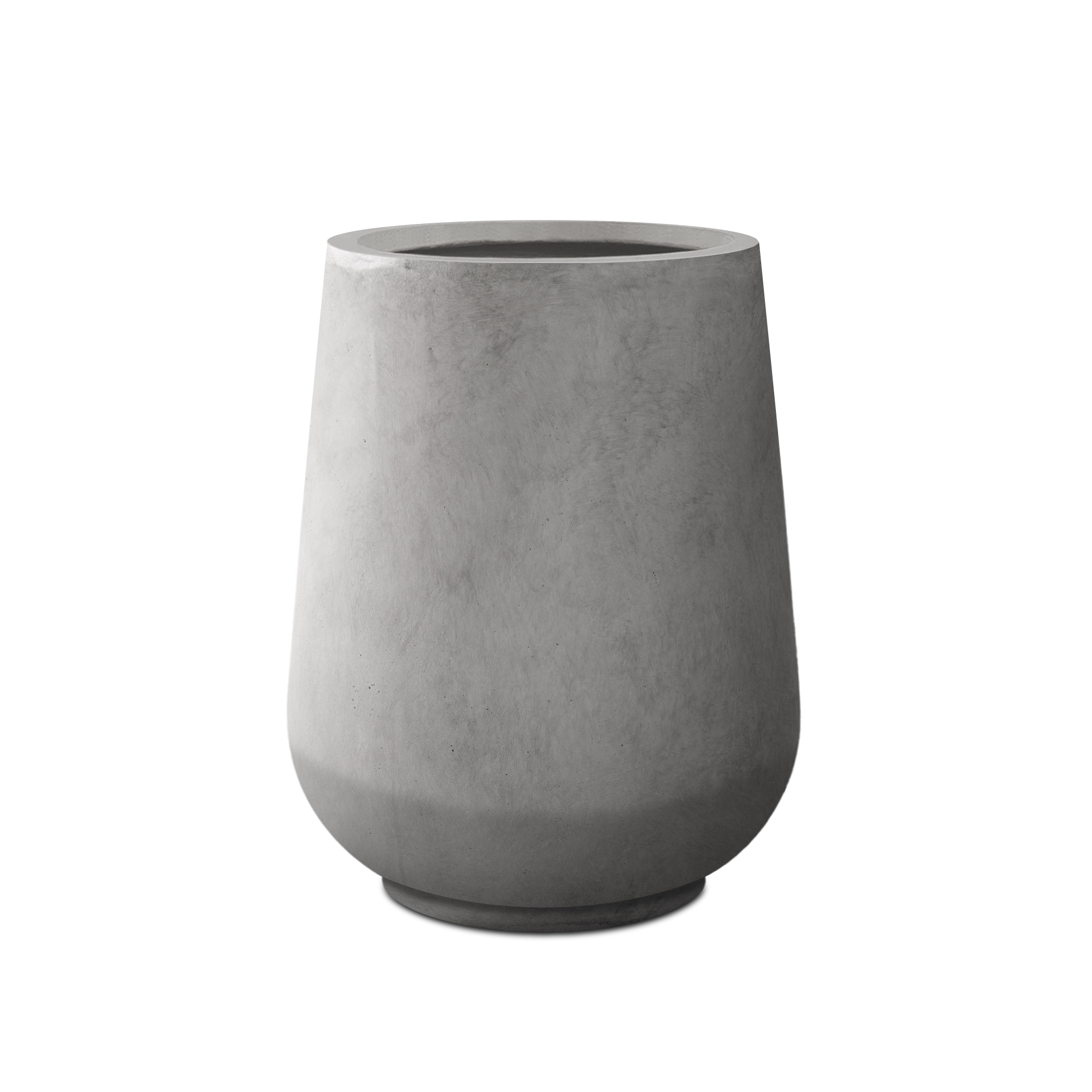 PLANTARA PA1523C-8021 Round 13.8-in W x 13.8-in H x Gray Fiberglass Contemporary/Modern Indoor/Outdoor Planter