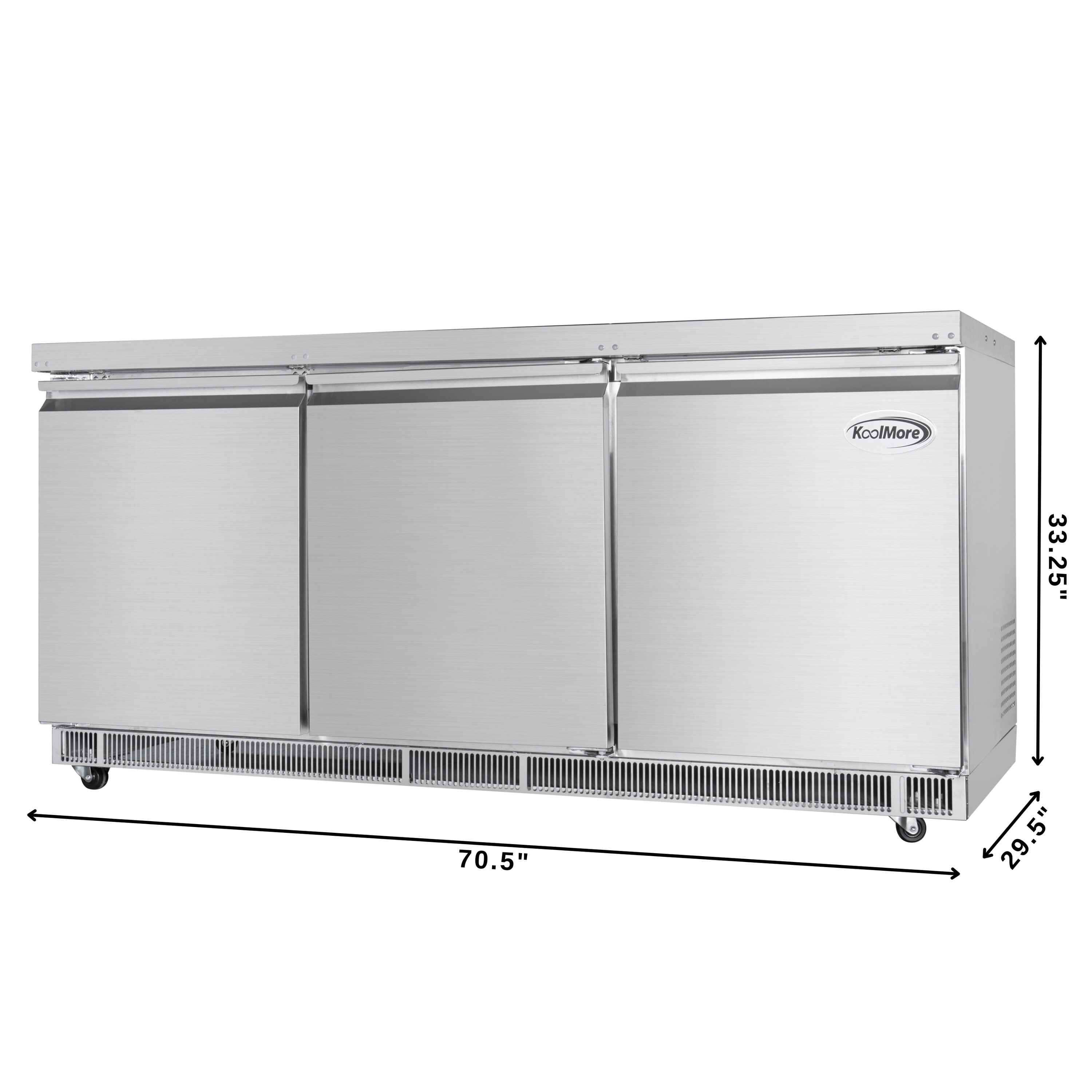 KoolMore LOW-KM-RBTX-75C-NBK Refrig-Prep-Tables - View #5