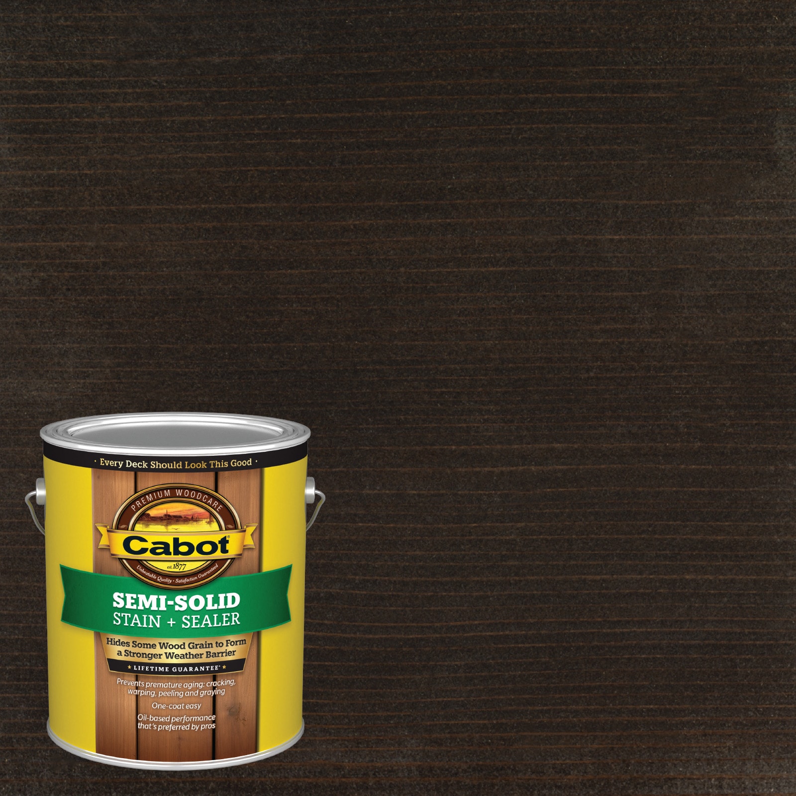 Cabot Black Semi-solid Exterior Wood Stain and Sealer (1-Gallon) in the ...