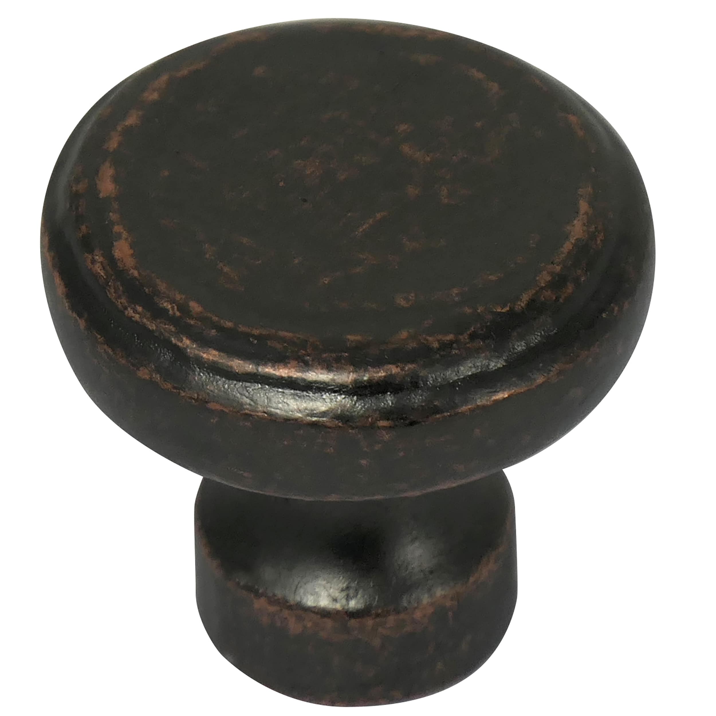 Weathered Black & Silver Multi Ring Decorative Cabinet Knob