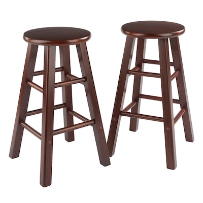 Winsome Wood Element Set Of 2 Walnut 23, Counter Height Bar Stool Measurements