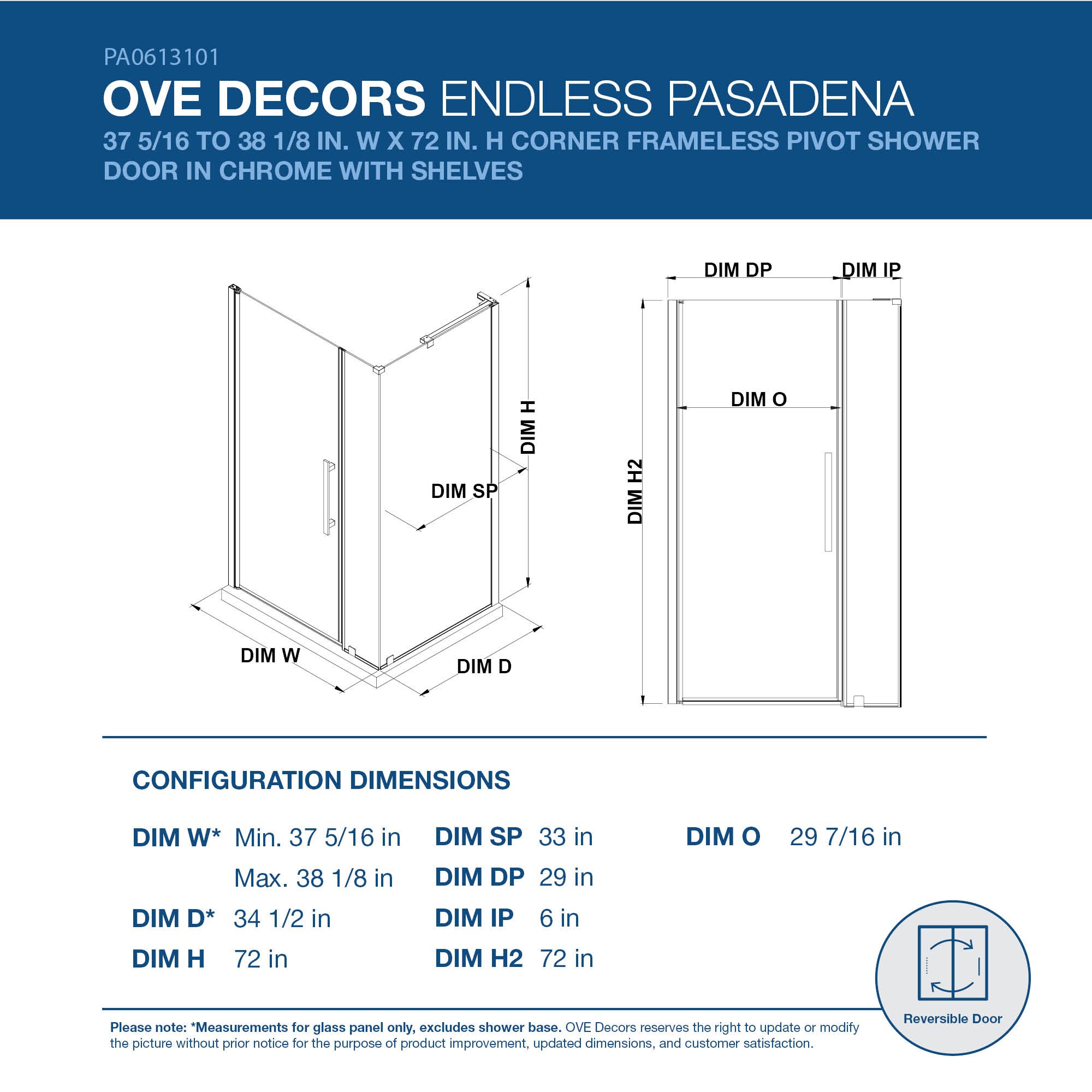 OVE Decors 828796065788 Shower-Doors - View #2