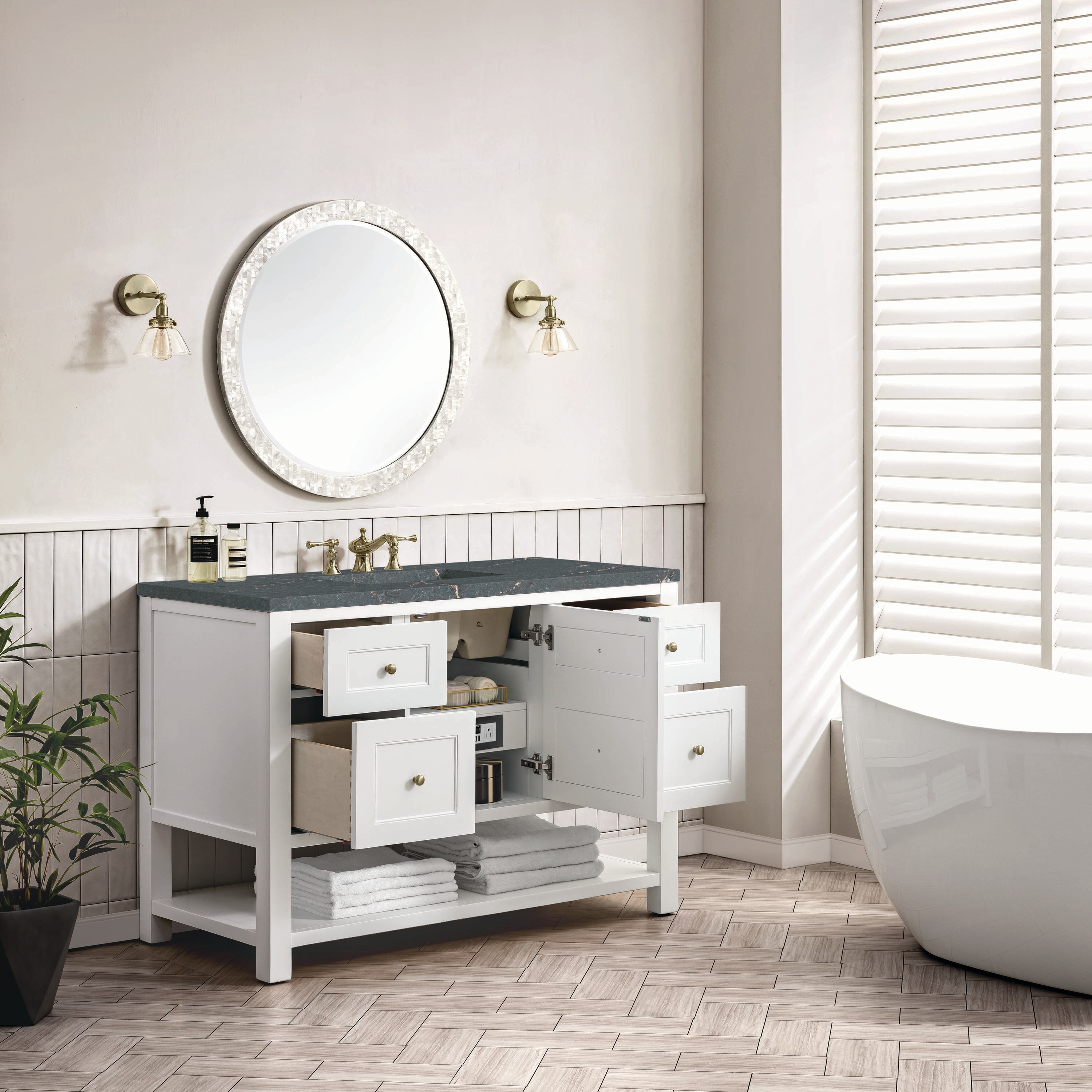 James Martin Vanities 330-V48-BW-3PBL Bath-Vanity-Combo - View #4