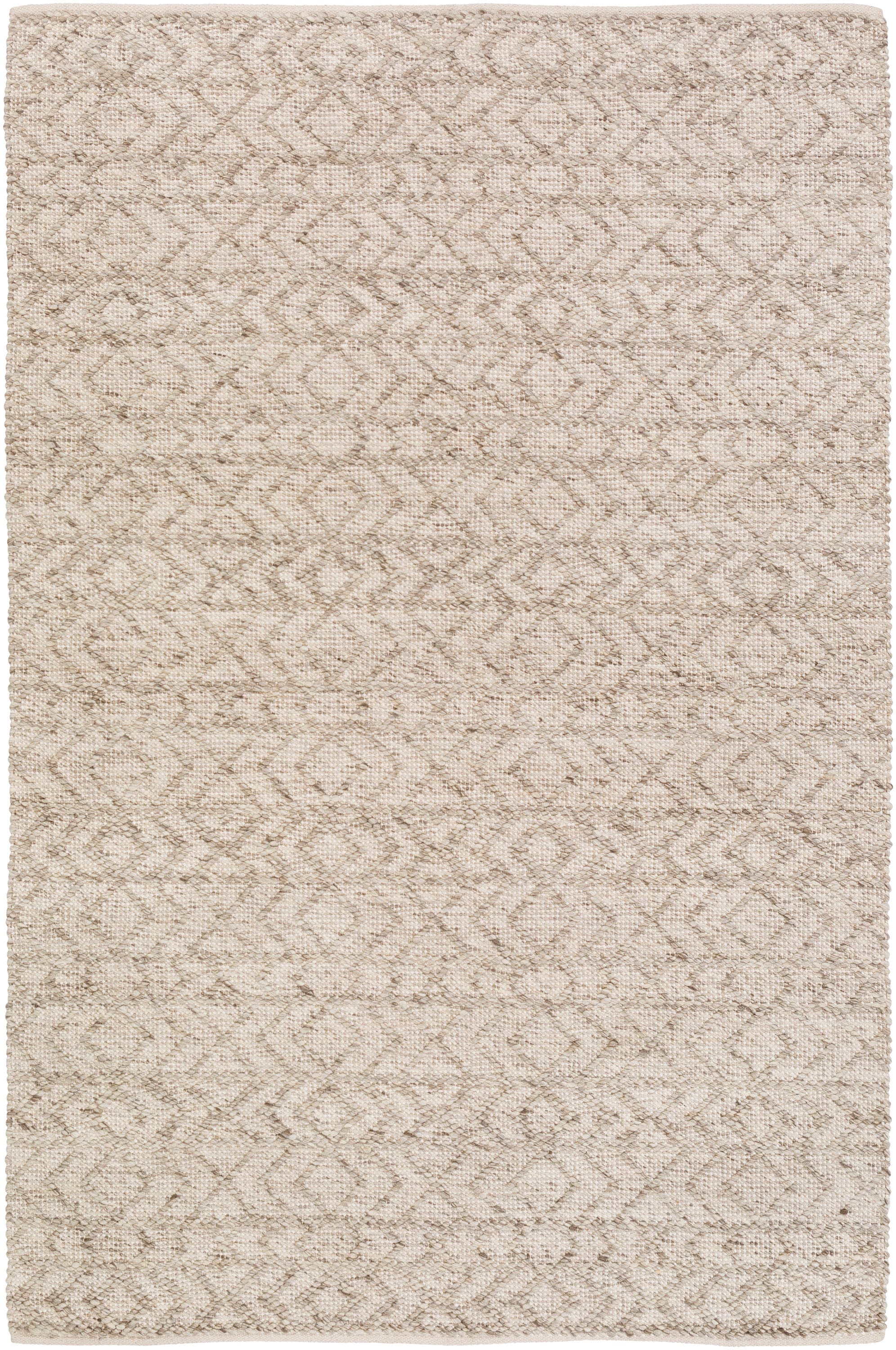Surya ING2004-576 Ingrid 5 X 8 Wool White Indoor Solid Farmhouse/Cottage Area Rug