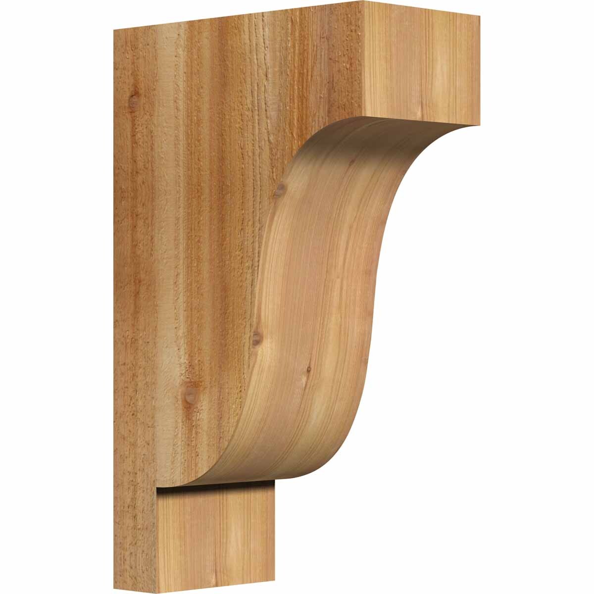 Ekena Millwork COR06X12X20NEW00RWR 6-in x 12-in x 20-in Newport Unfinished Western red cedar Wood Paintable/Stainable Corbel
