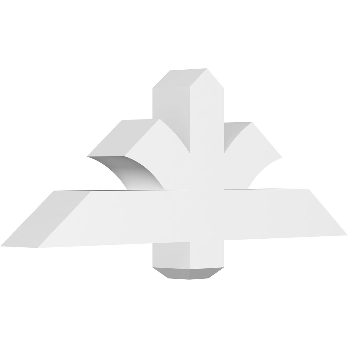 Ekena Millwork GBP036X14X0404RED00 Redmond White PVC Gable bracket
