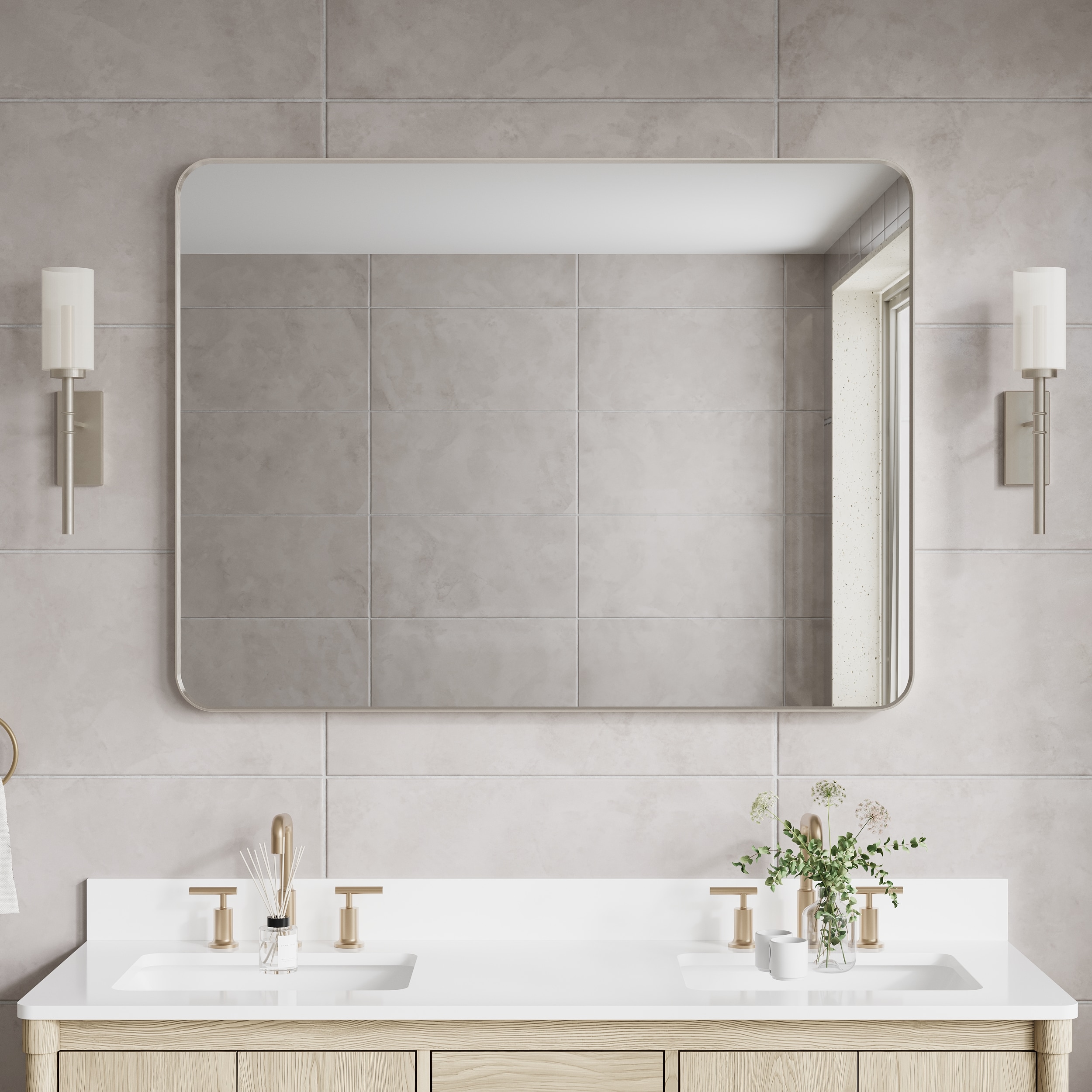 WELLFOR EX-2MC1526LBK Framed-Bath-Mirrors - View #10