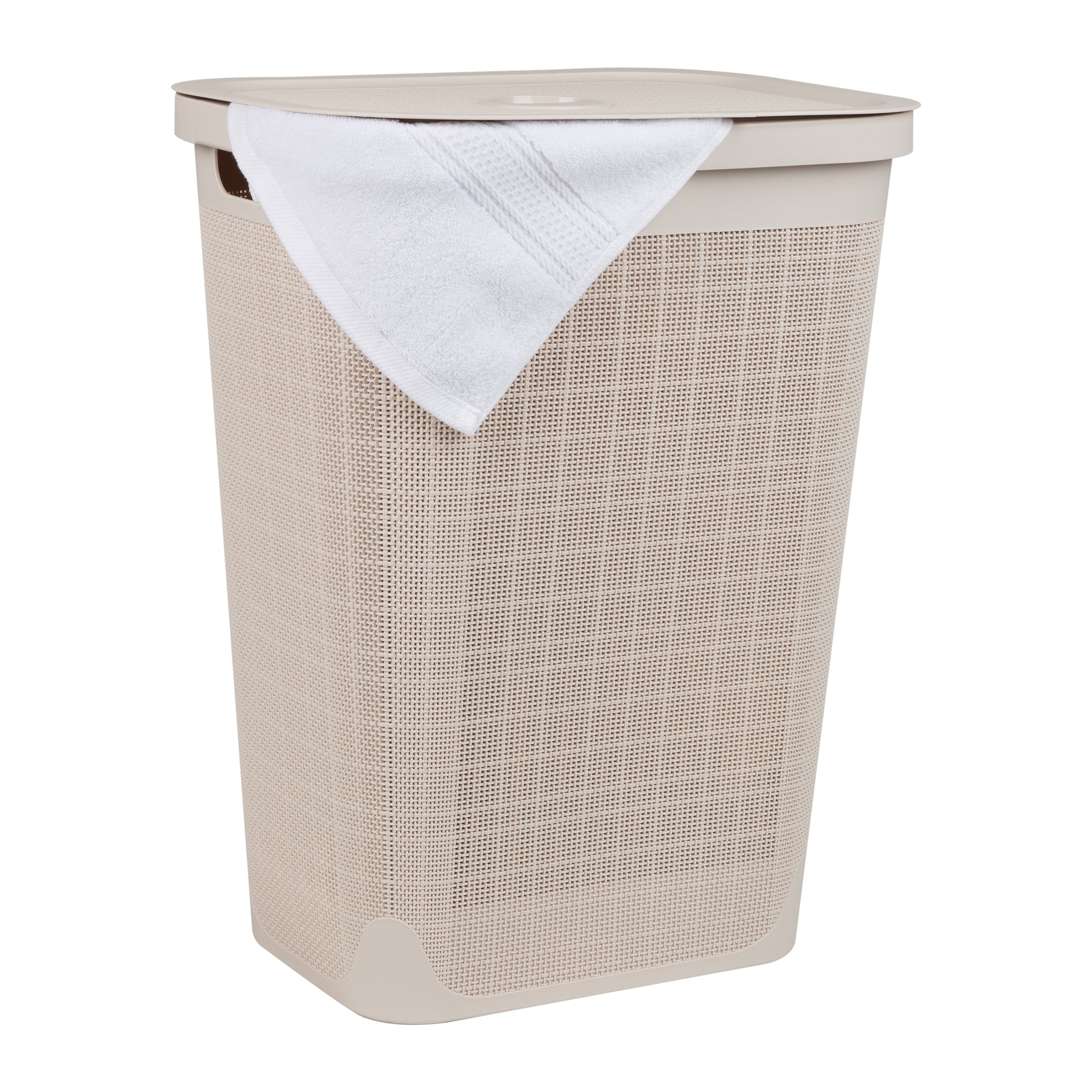 Mind Reader Off-white Plastic Laundry Hamper in the Laundry Hampers ...